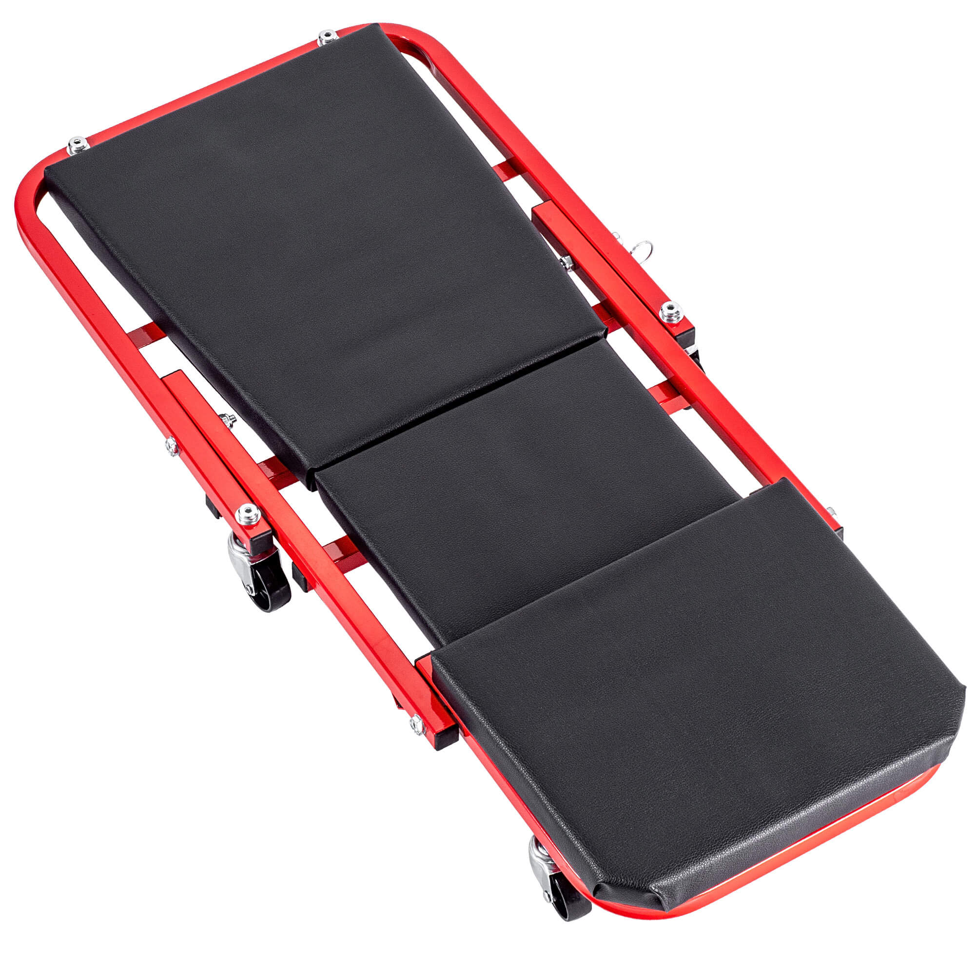 Składane siedzisko warsztatowe Auxon 91 x 42 cm czarno-czerwone