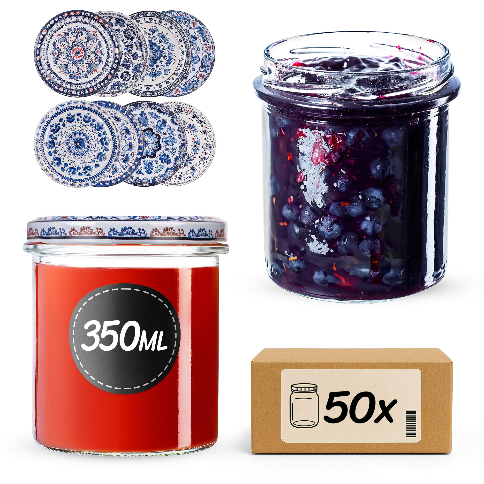 Słoiki na przetwory Avila 350ml fi82mm 50szt + wieczko Bolesławiec