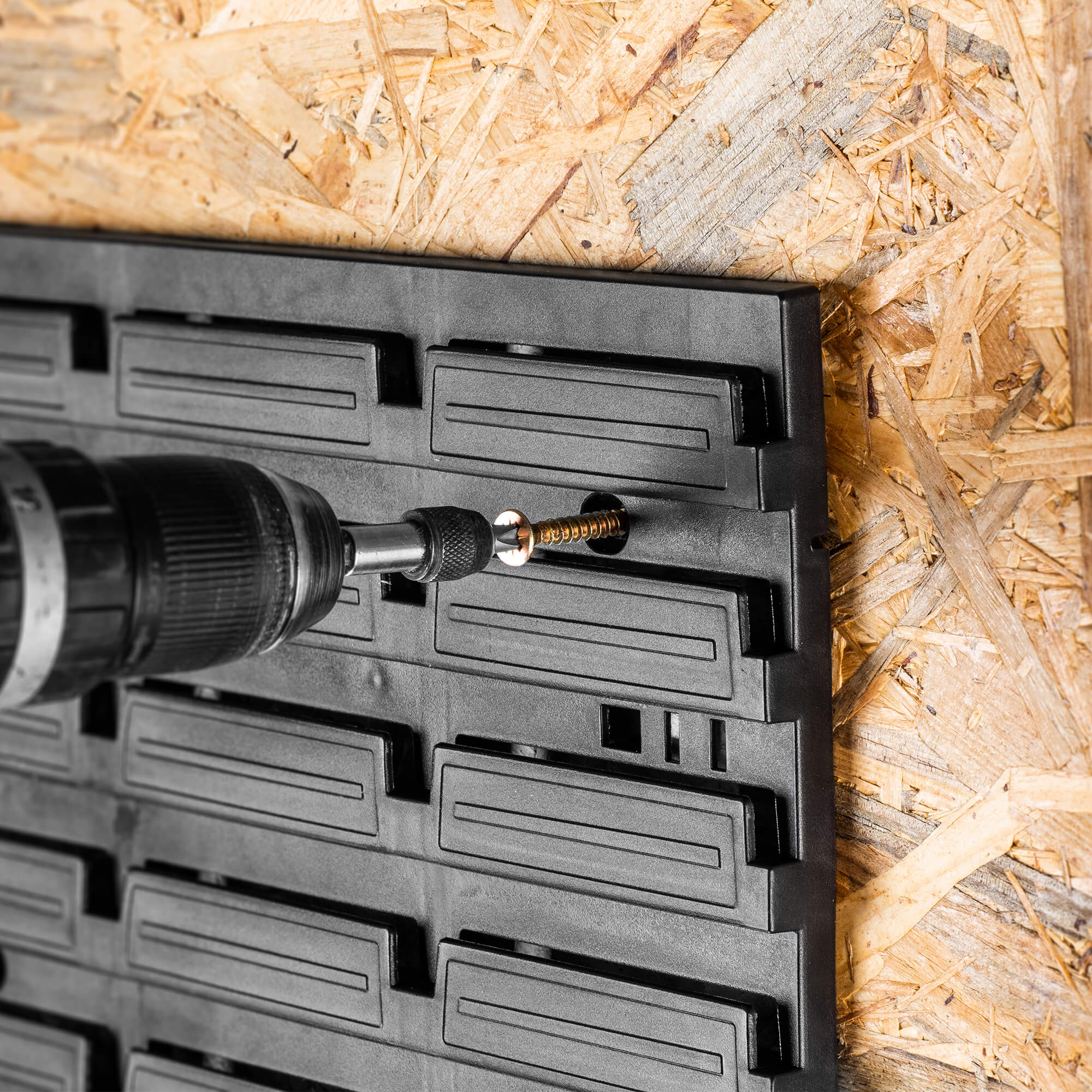 Tablica warsztatowa Lokke 78x78cm 63 elementy czerwona