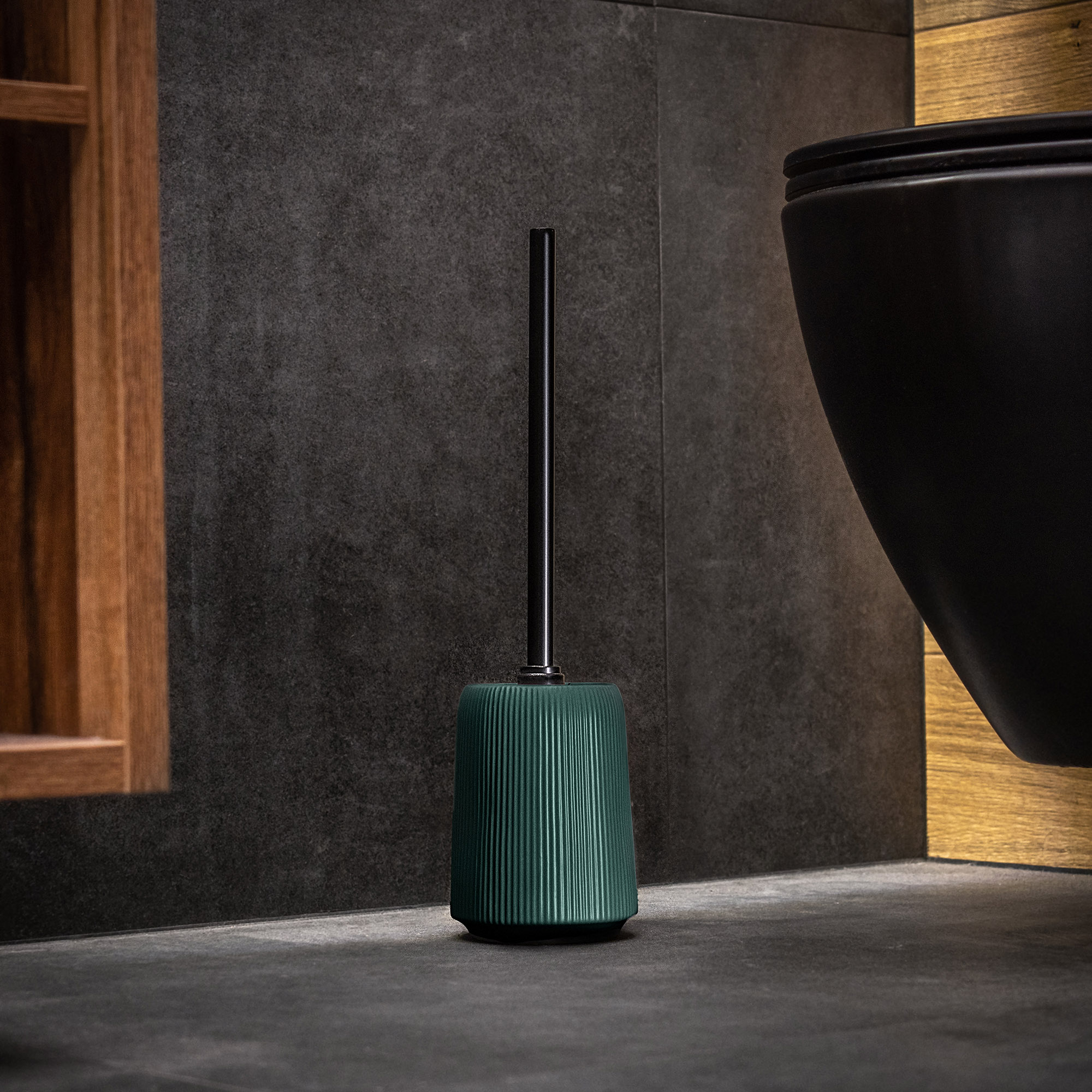 Zestaw łazienkowy Mataro szczotka do WC + dozownik na mydło, zielony