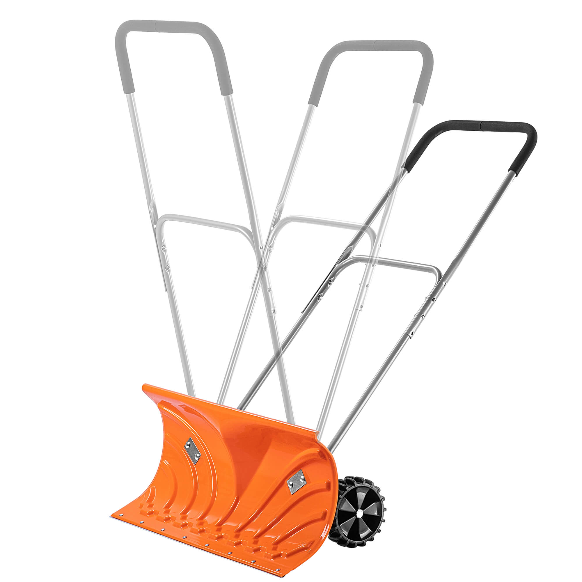 Pług do śniegu Dunet z kołami 102cm pomarańczowy