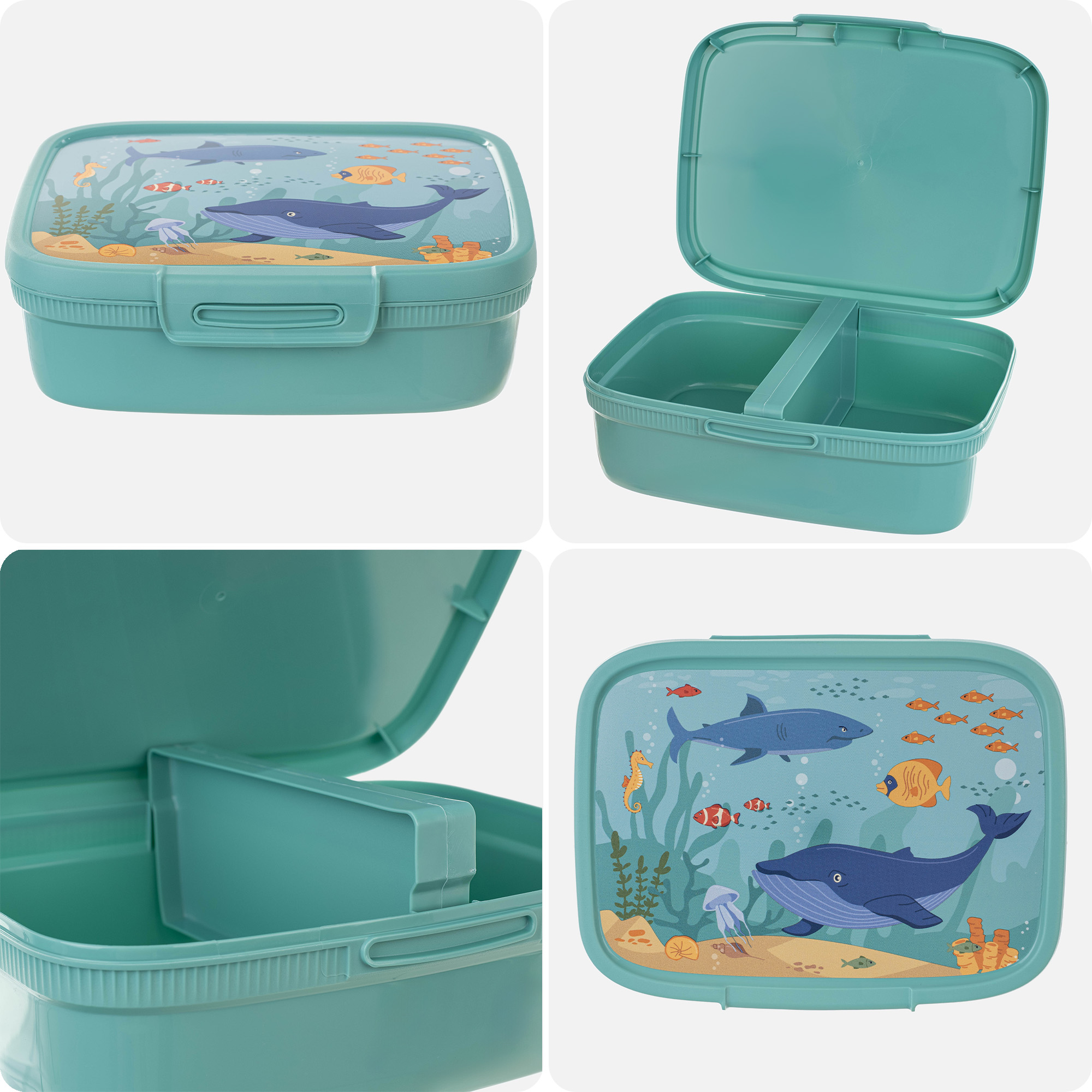 Pojemnik na żywność CURVER Snap Box prostokątny z przegrodą 1.8L