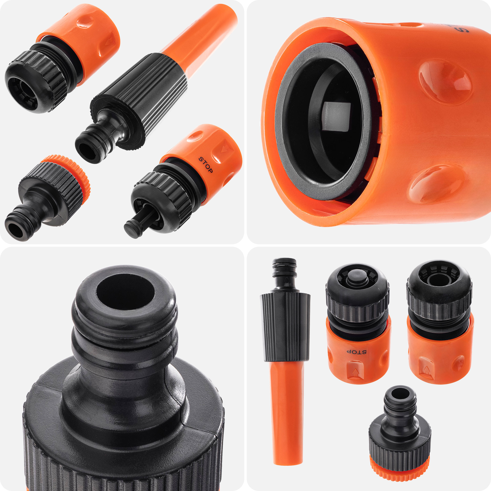 Zestaw złączek ½ cala z dyszą prostą Erm