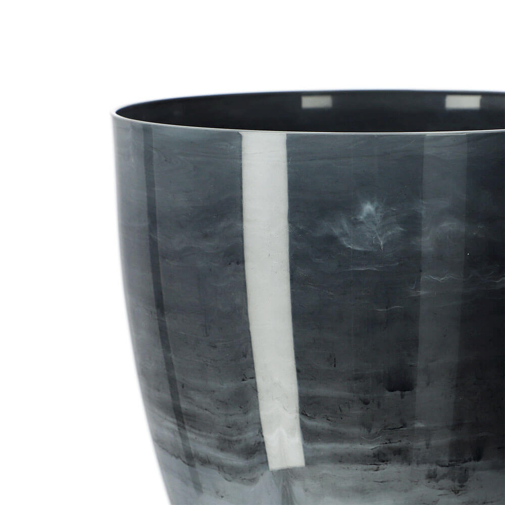 Doniczka na kwiaty Agen 14 cm, szary marmur