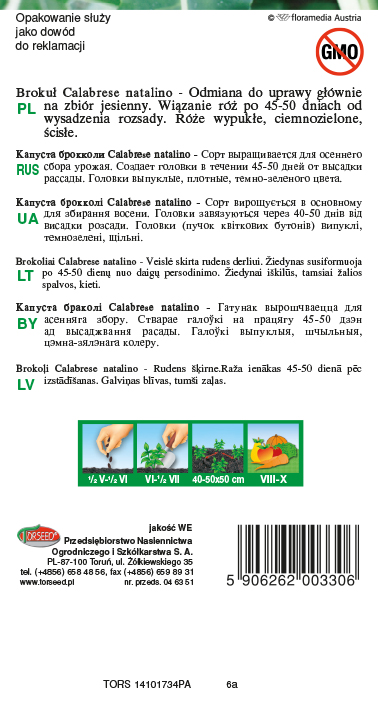 Brokuł włoski Calabrese natalino 2g
