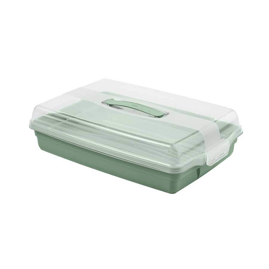 Pojemnik prostokątny na ciasto Curver Chef&Home 29.5 x 45 cm zielony