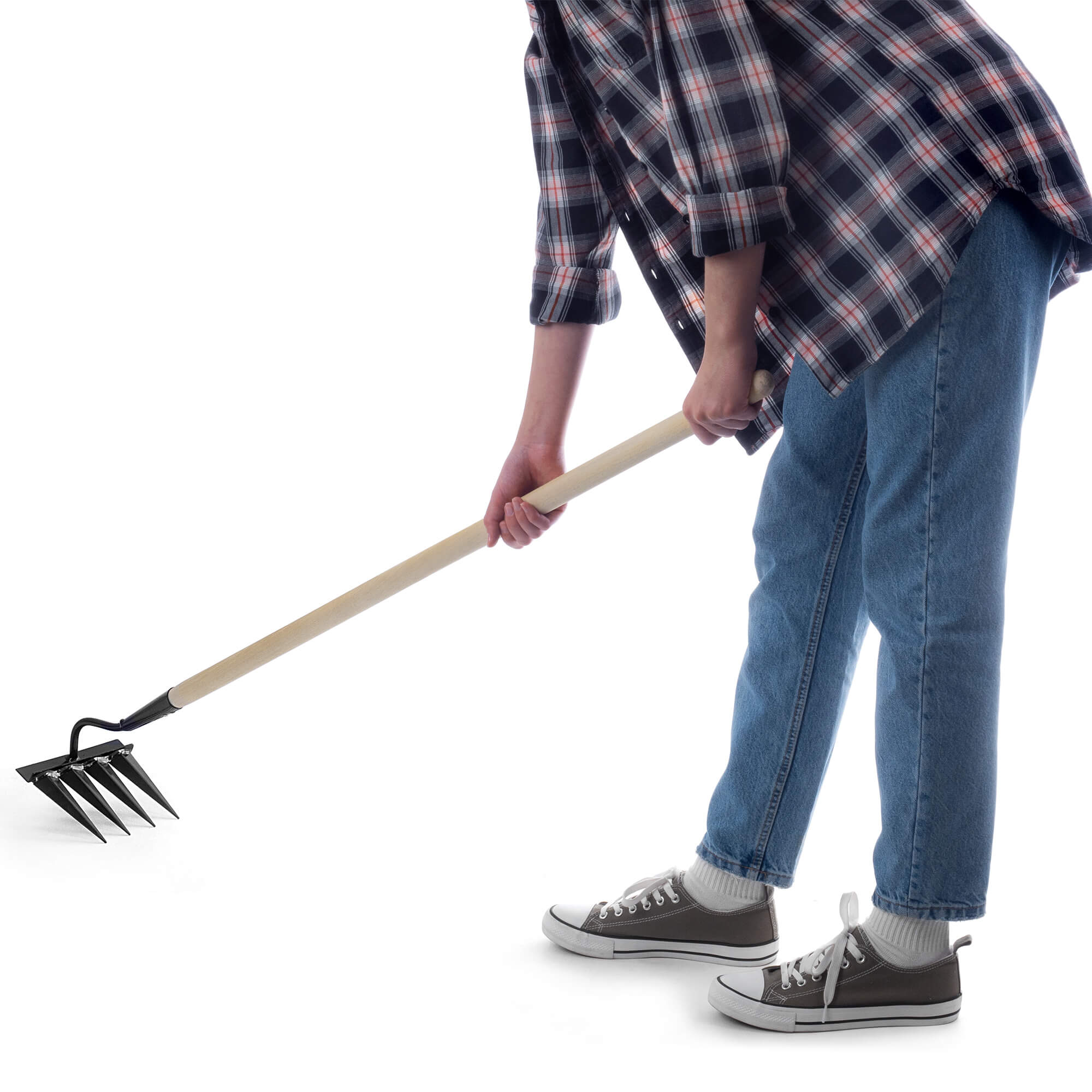 Motyczka do pielenia Fontelo 4-zębna z trzonkiem drewnianym