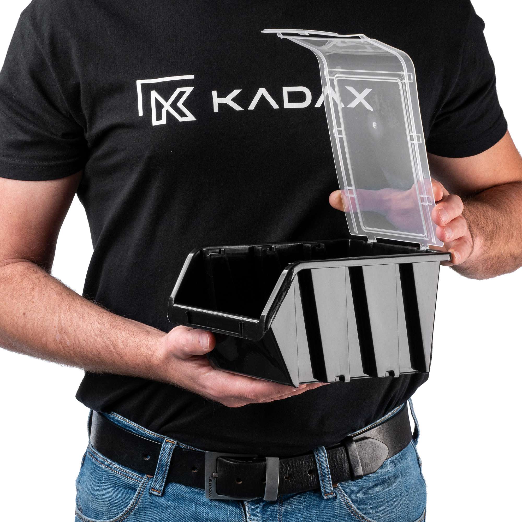 Kuweta warsztatowa z pokrywą Gusum, 23x16cm, czarna