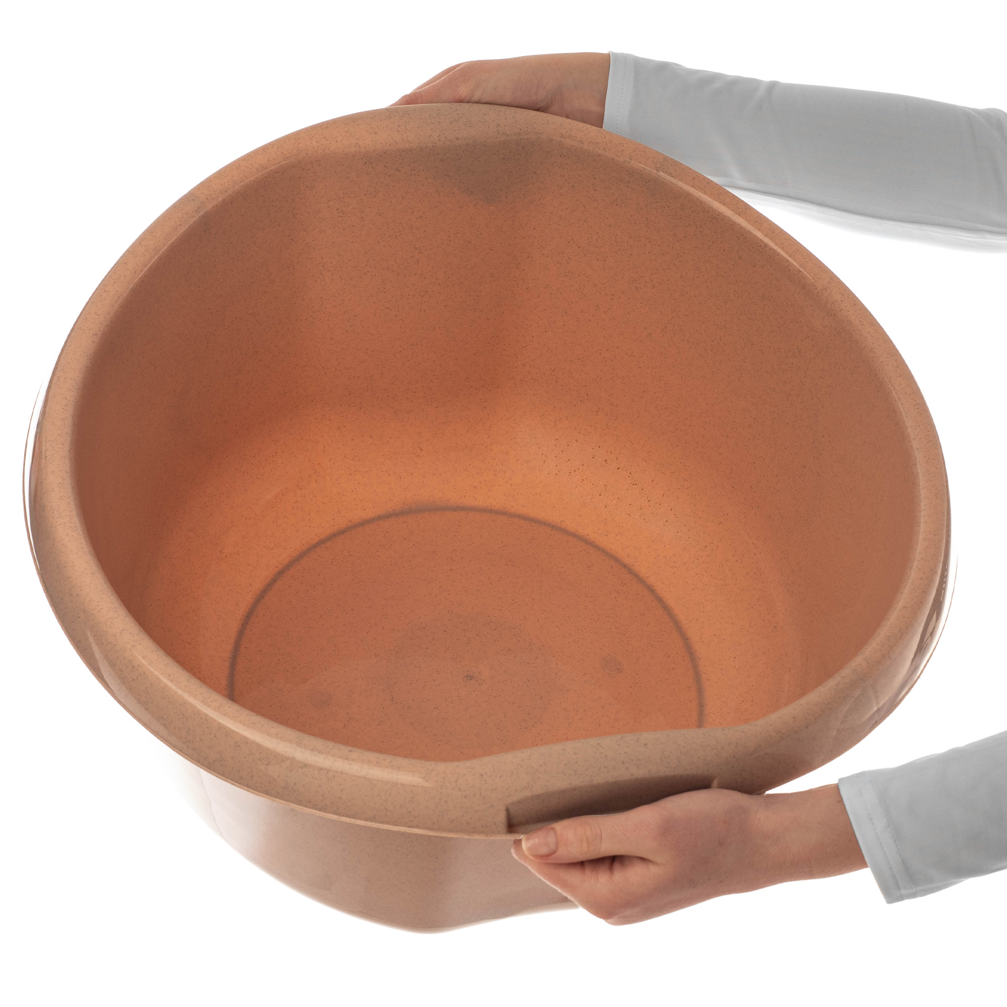 Miednica plastikowa z uchwytami Treix 25L beżowa