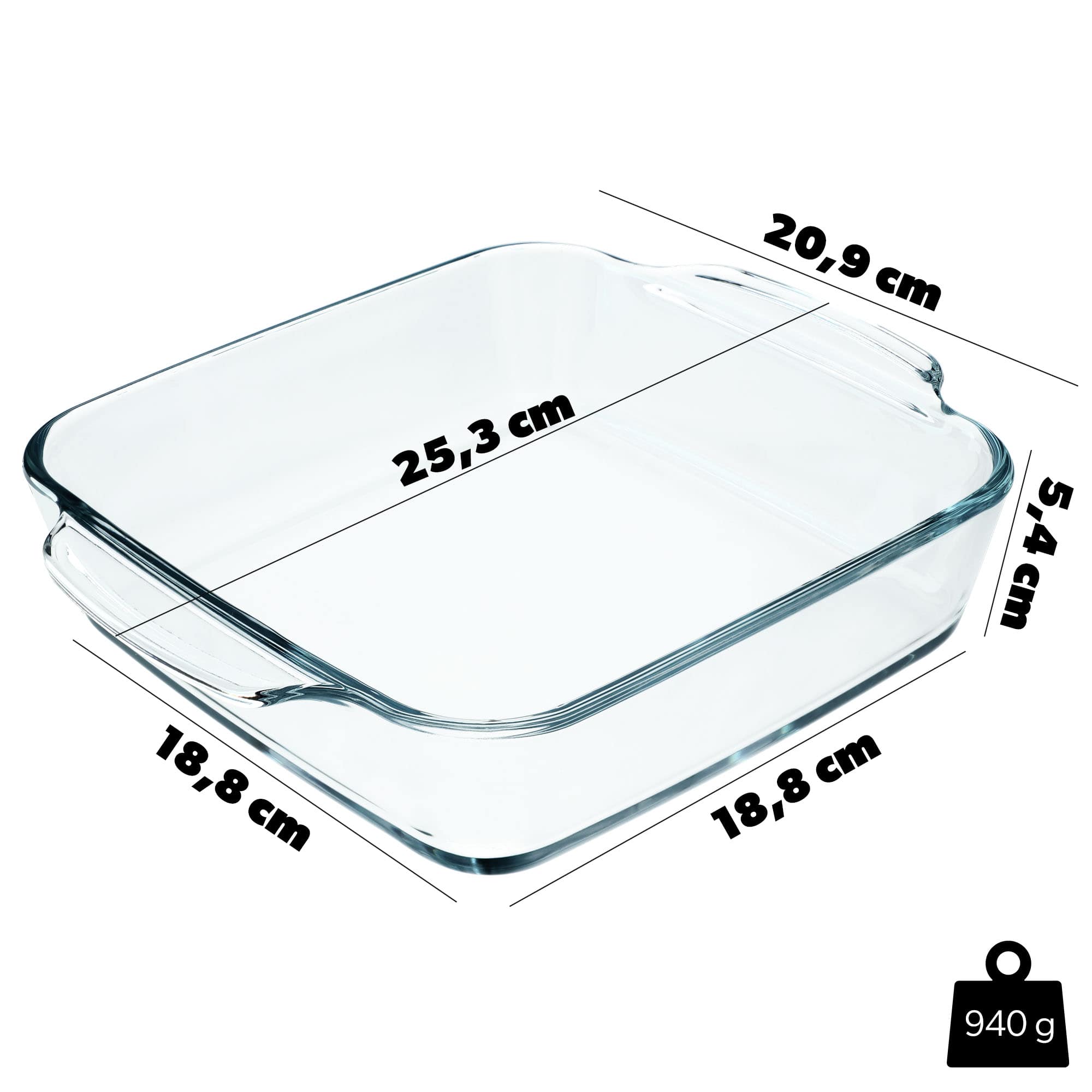 Naczynie żaroodporne kwadratowe 21 cm Adai