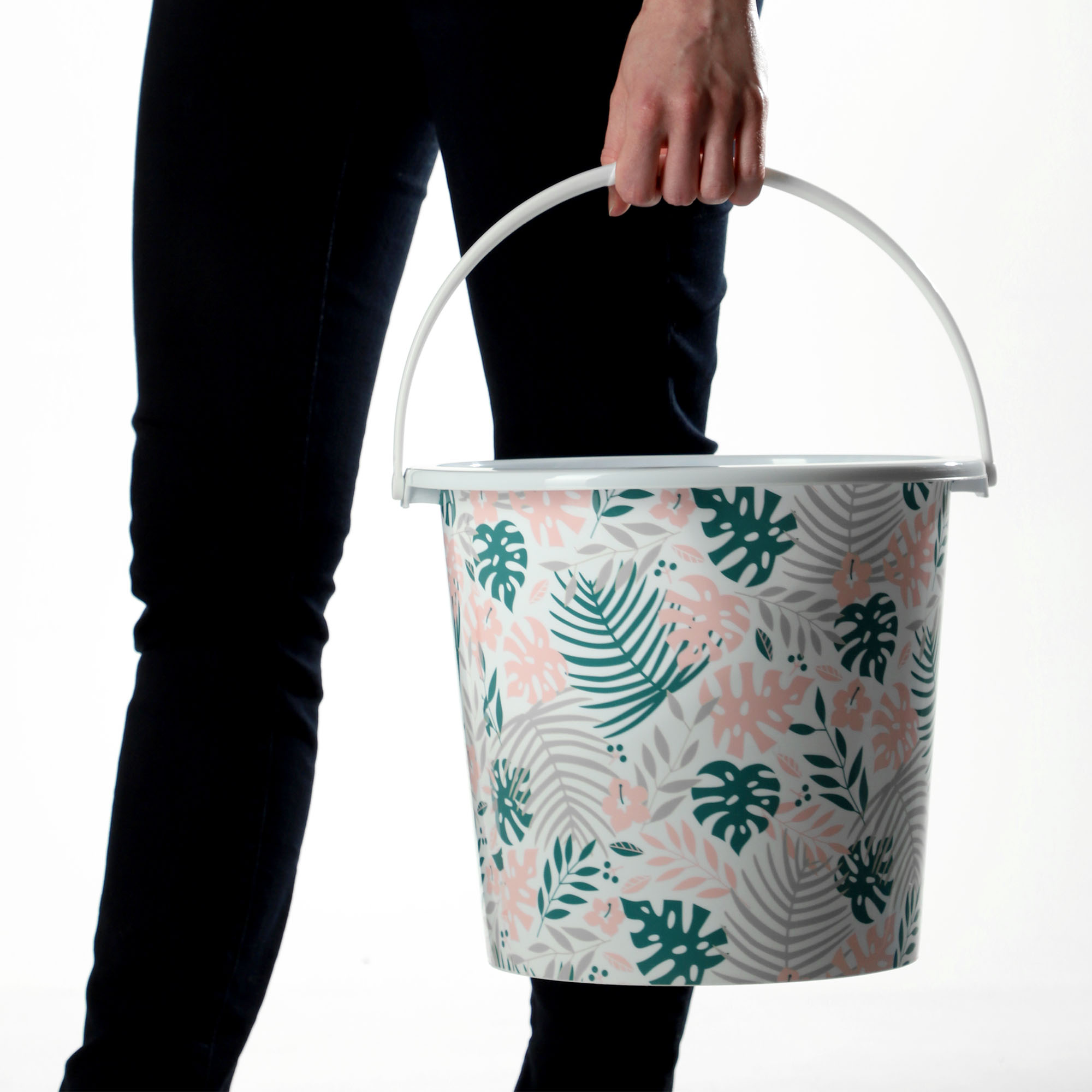 Wiadro plastikowe Ars 10L liście