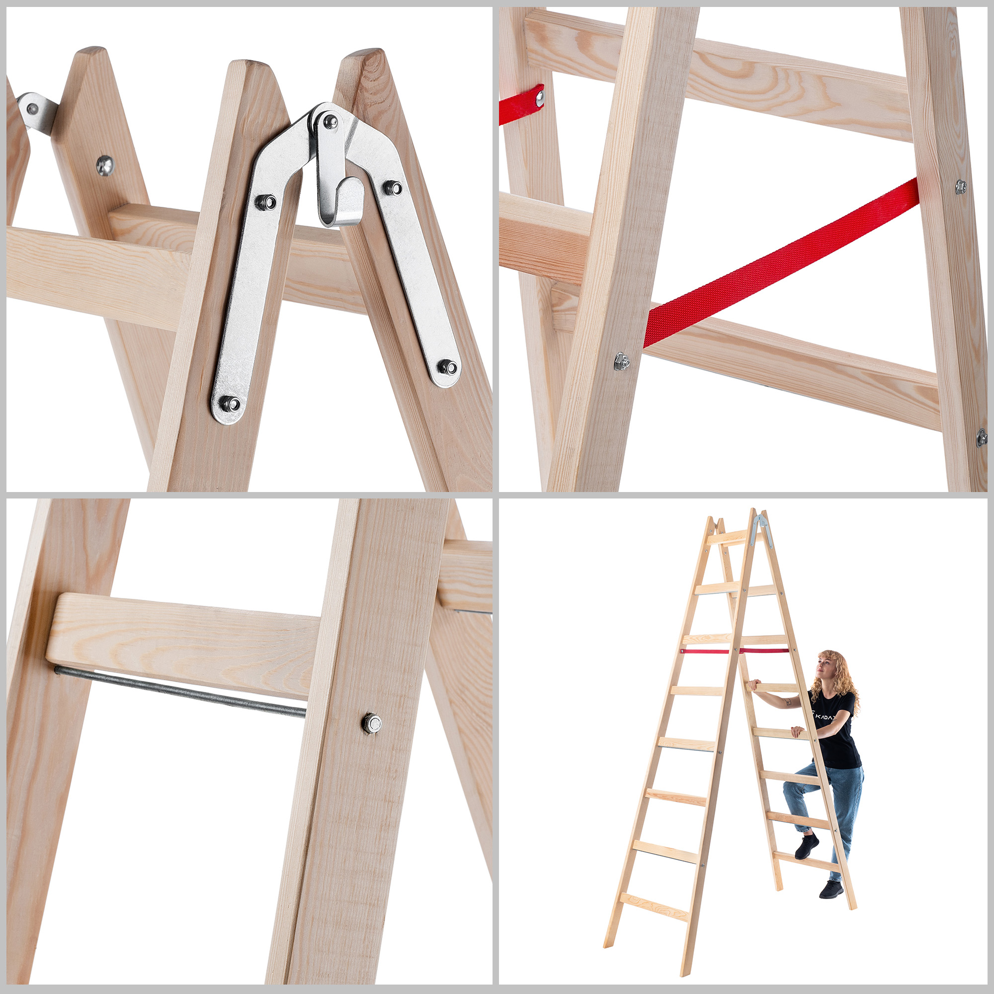 Drabina malarska Cossira dwustronna 8 stopni