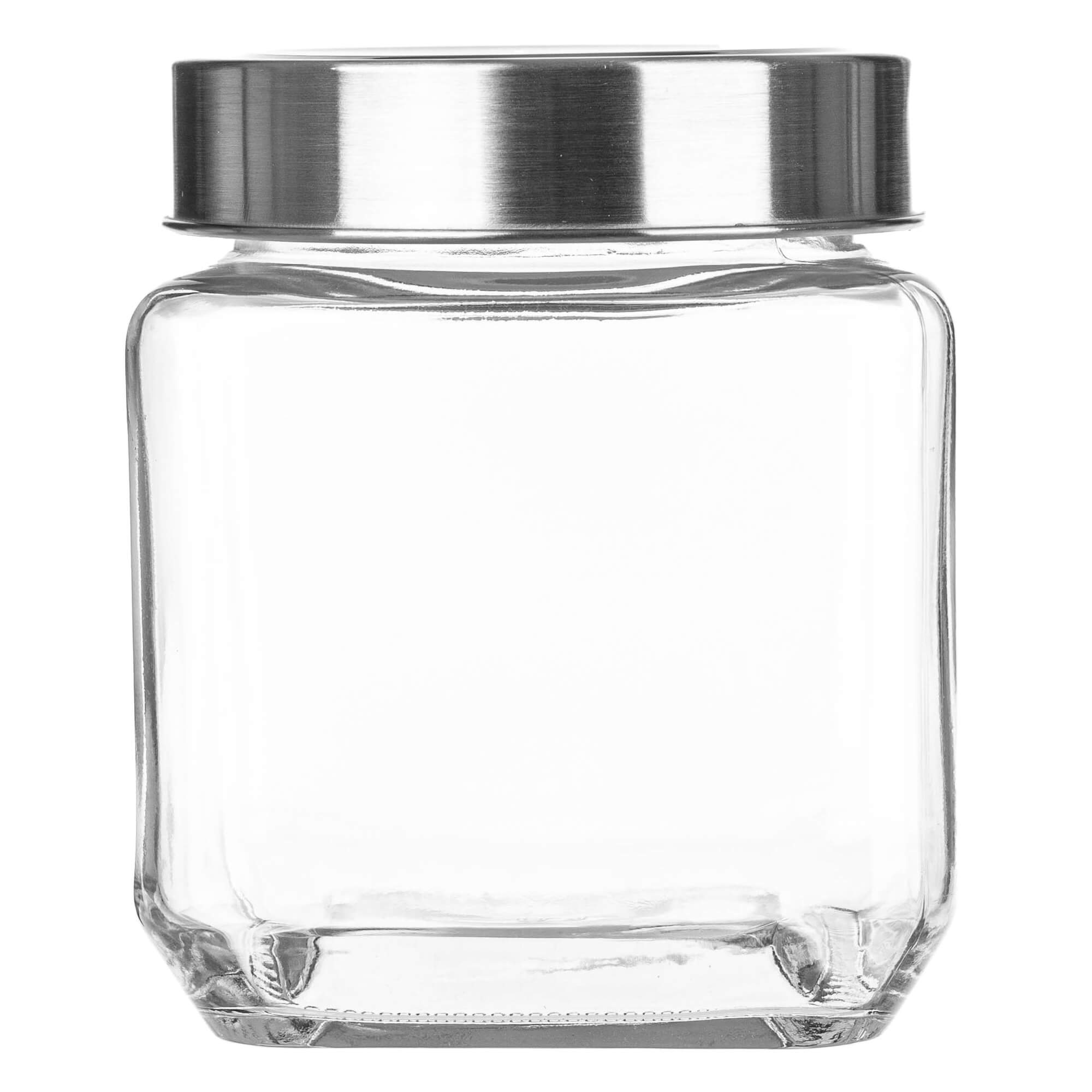 Szklany pojemnik na żywność Ferno 500 ml, srebrny