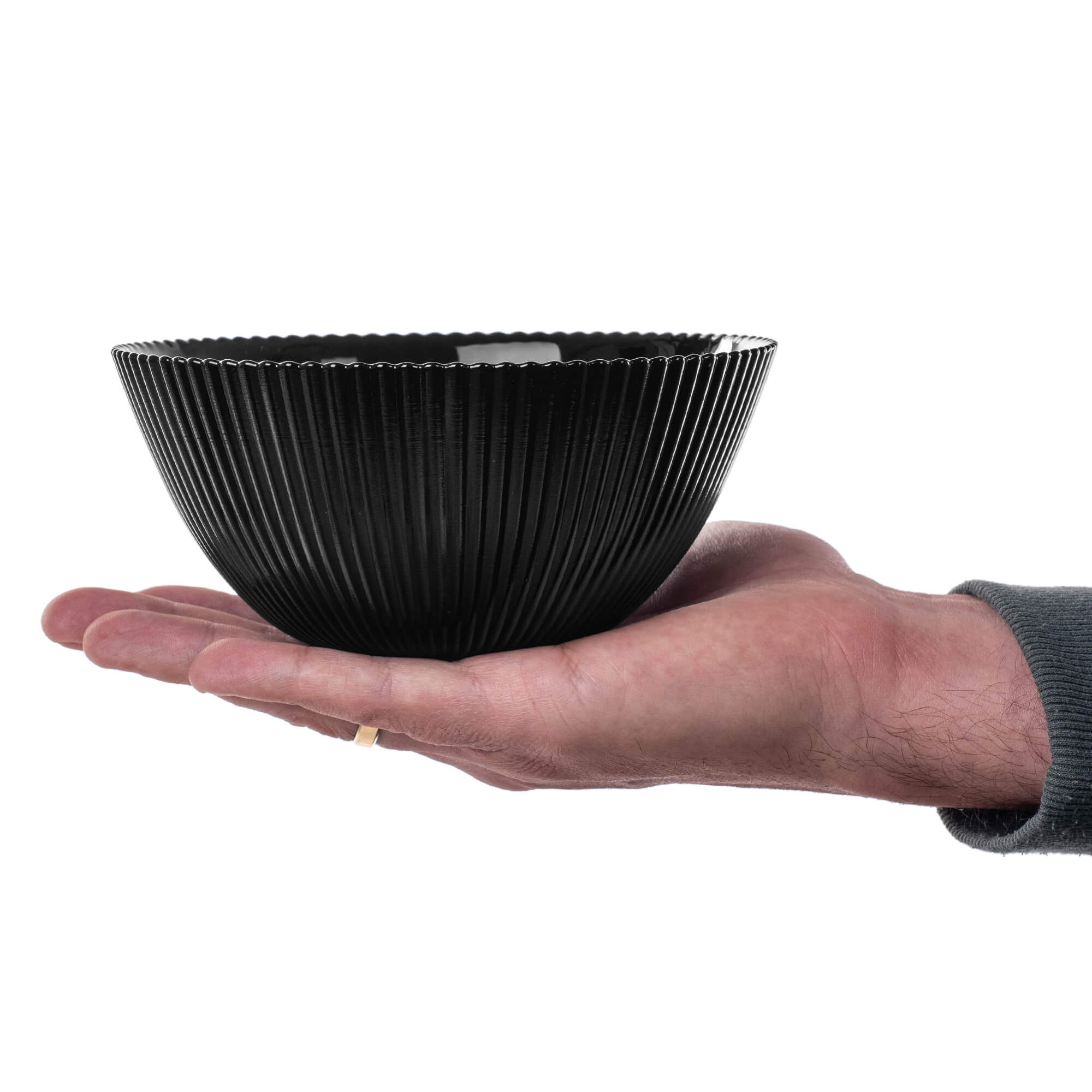 Salaterka szklana Regno 15.2 cm czarna 1 szt.