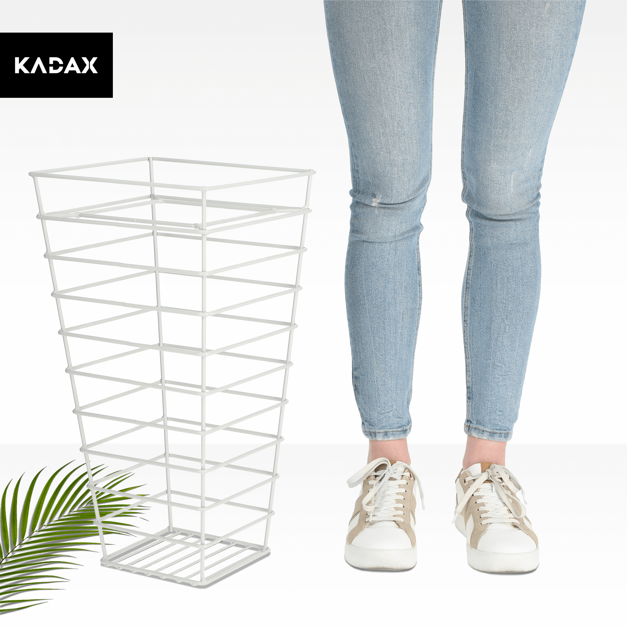 Kwietnik stojący na doniczkę 26 x 51 cm, biały