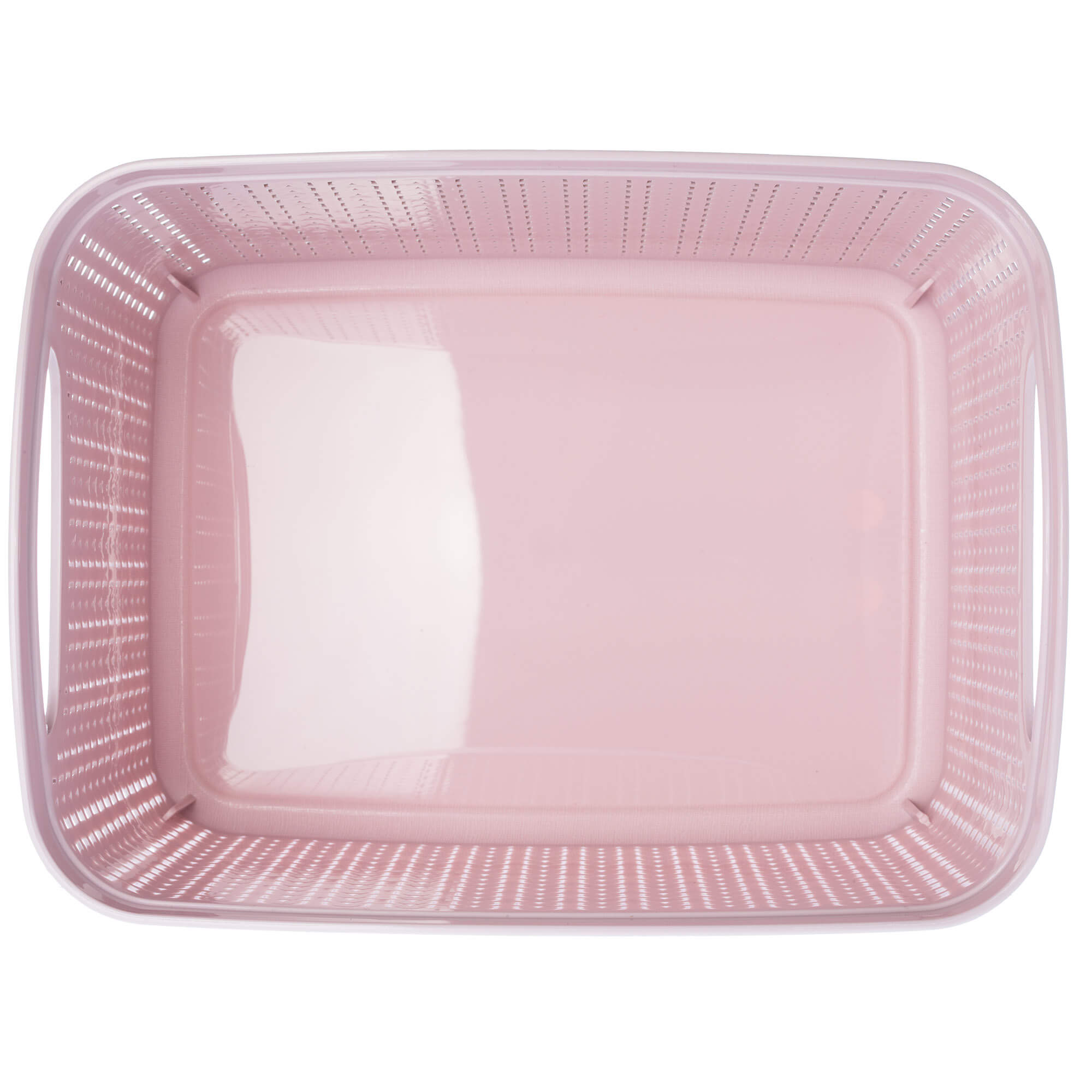 Koszyk plastikowy prostokątny Fonti 6.6L, różowy, 2 szt.