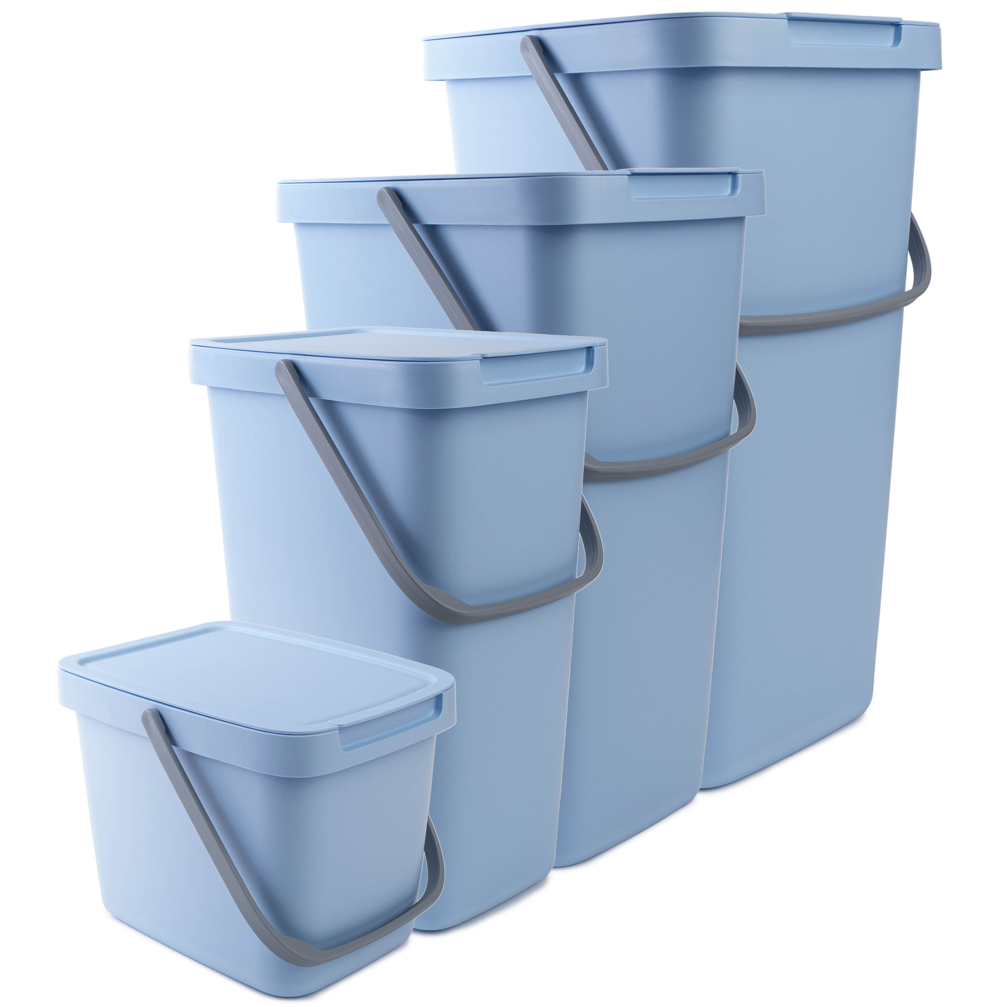 Kosz na śmieci Salans jasny niebieski 12L