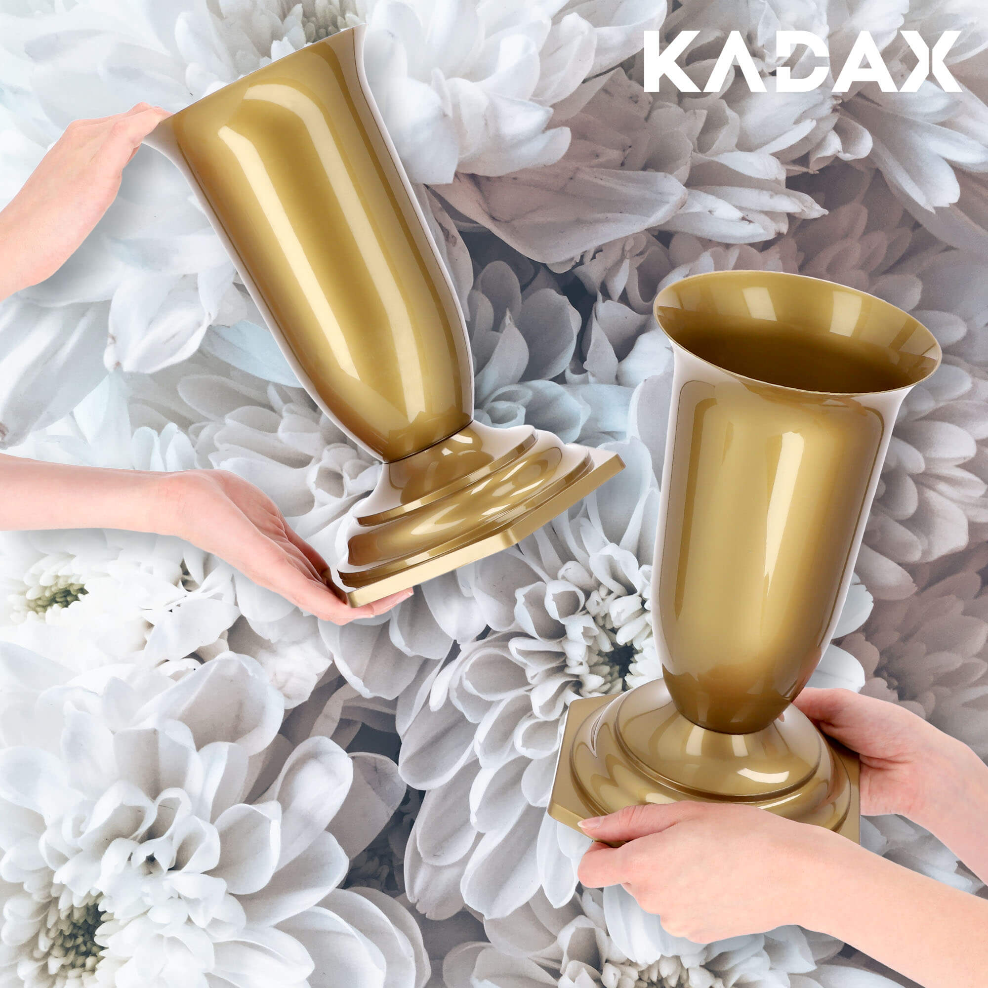 Flakon na cmentarz stojący Sorano 29 x 15 cm, złoty