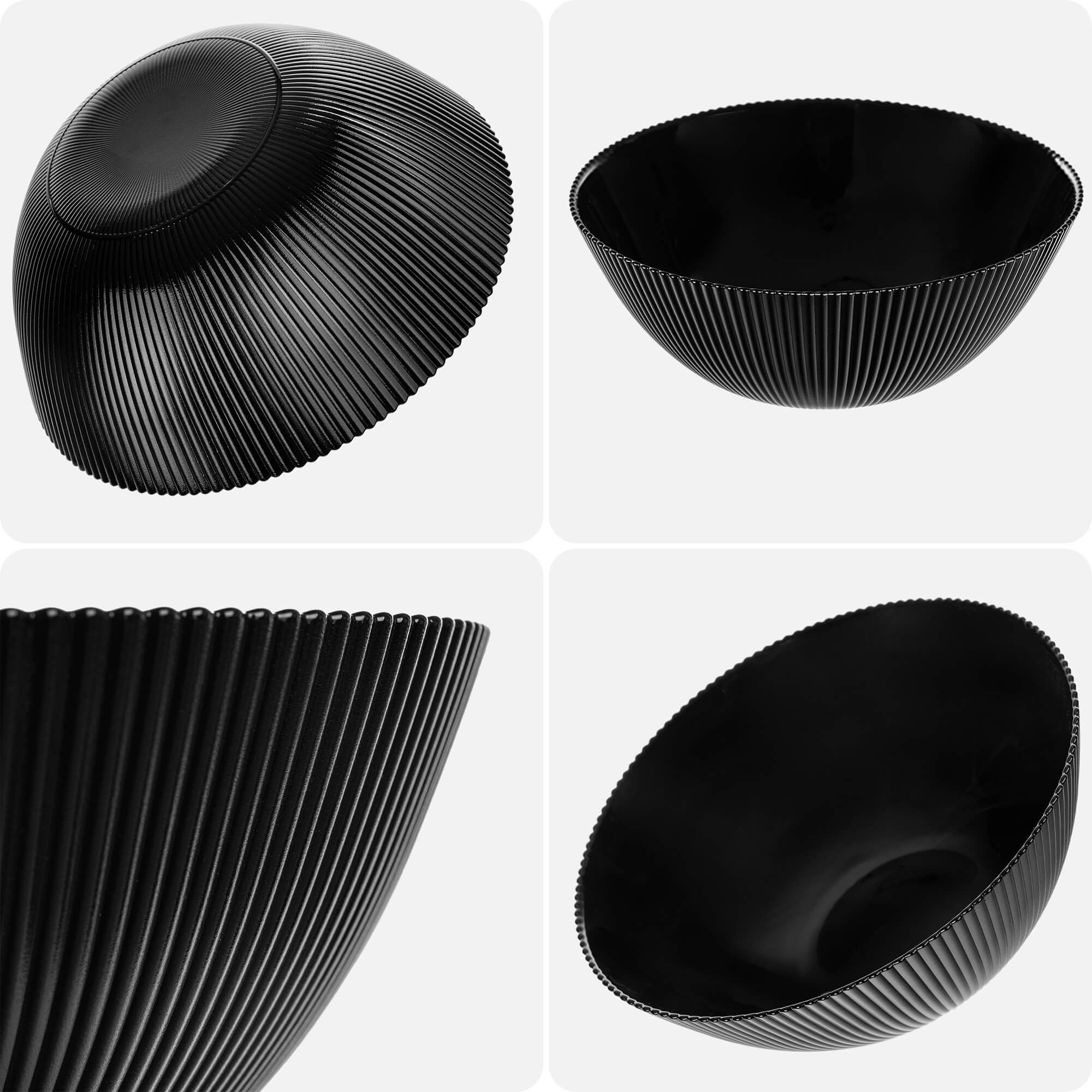 Salaterka szklana Regno 20.3 cm czarna 1 szt.