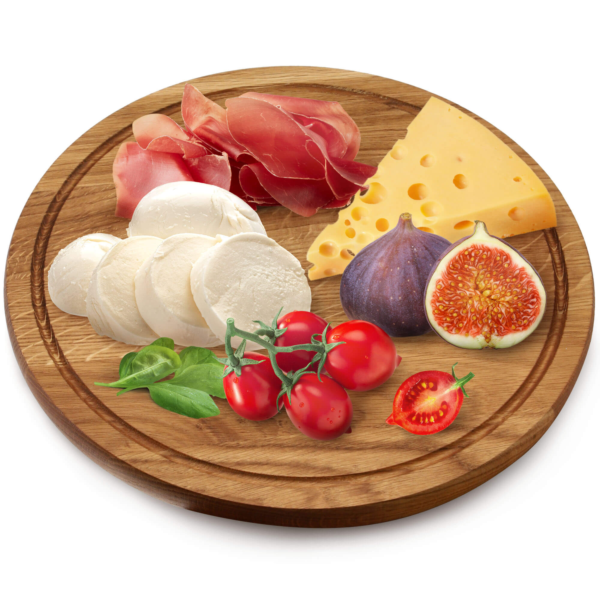 Okrągła, dębowa deska do krojenia 35 cm