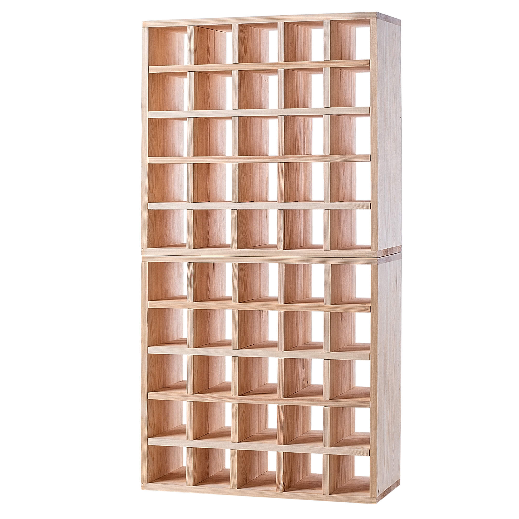 Regał na wino Loreo szachownica drewniany jasny brąz 2szt