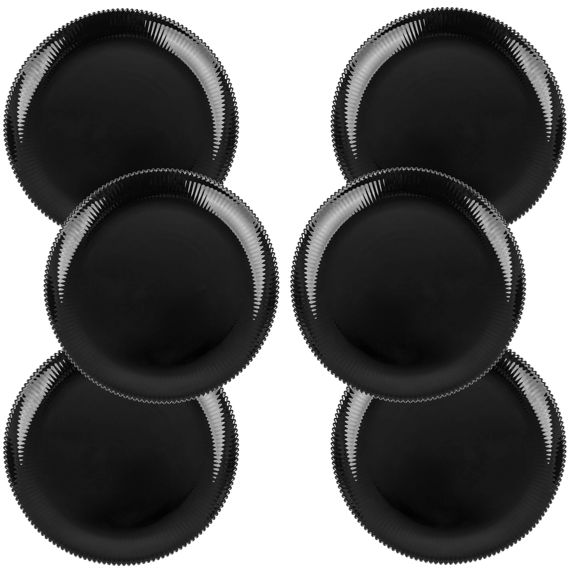 Talerz płytki Regno 26.5 cm czarny 6 szt.