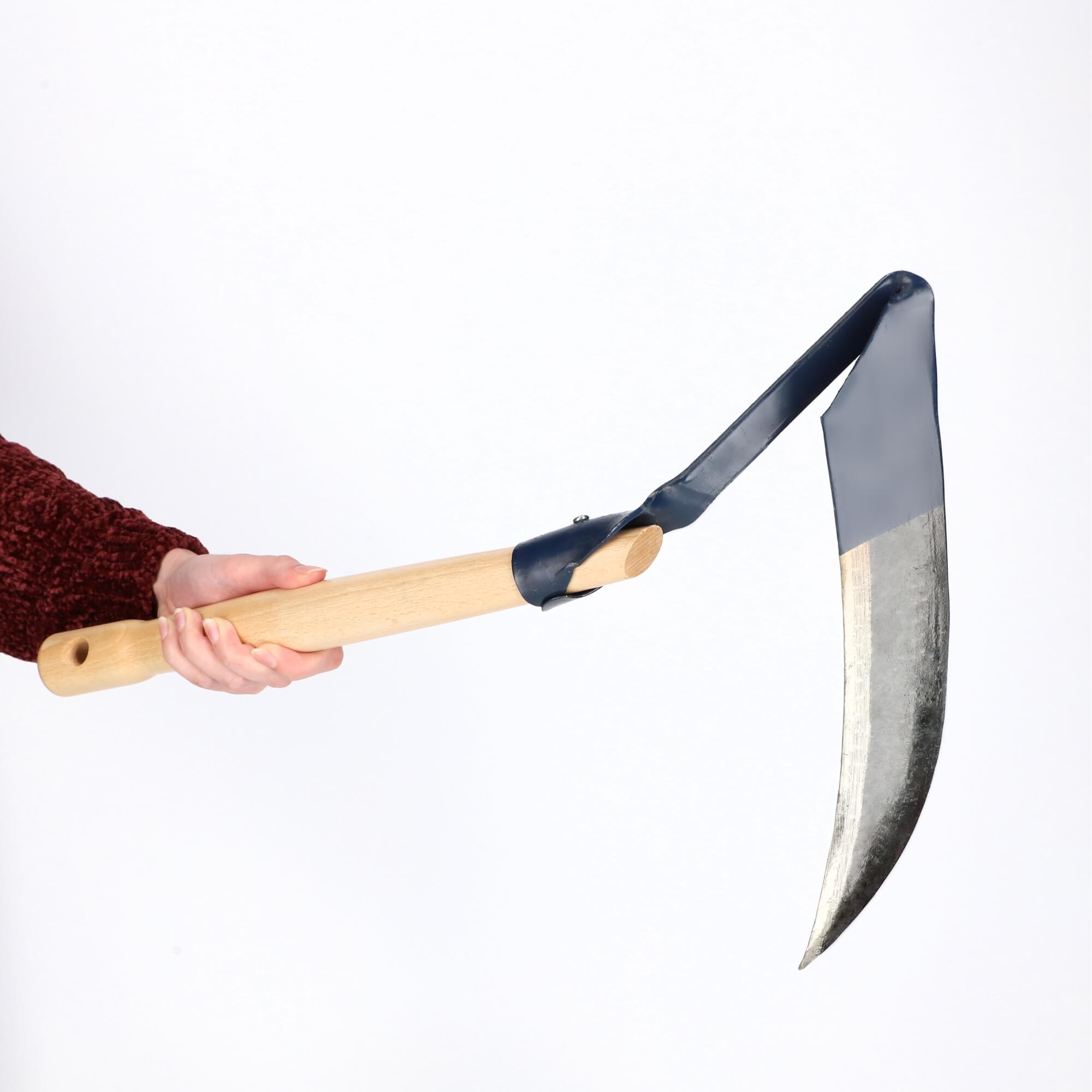 Kosa leśna metalowa Leuca 52 x 31 cm, niebieska