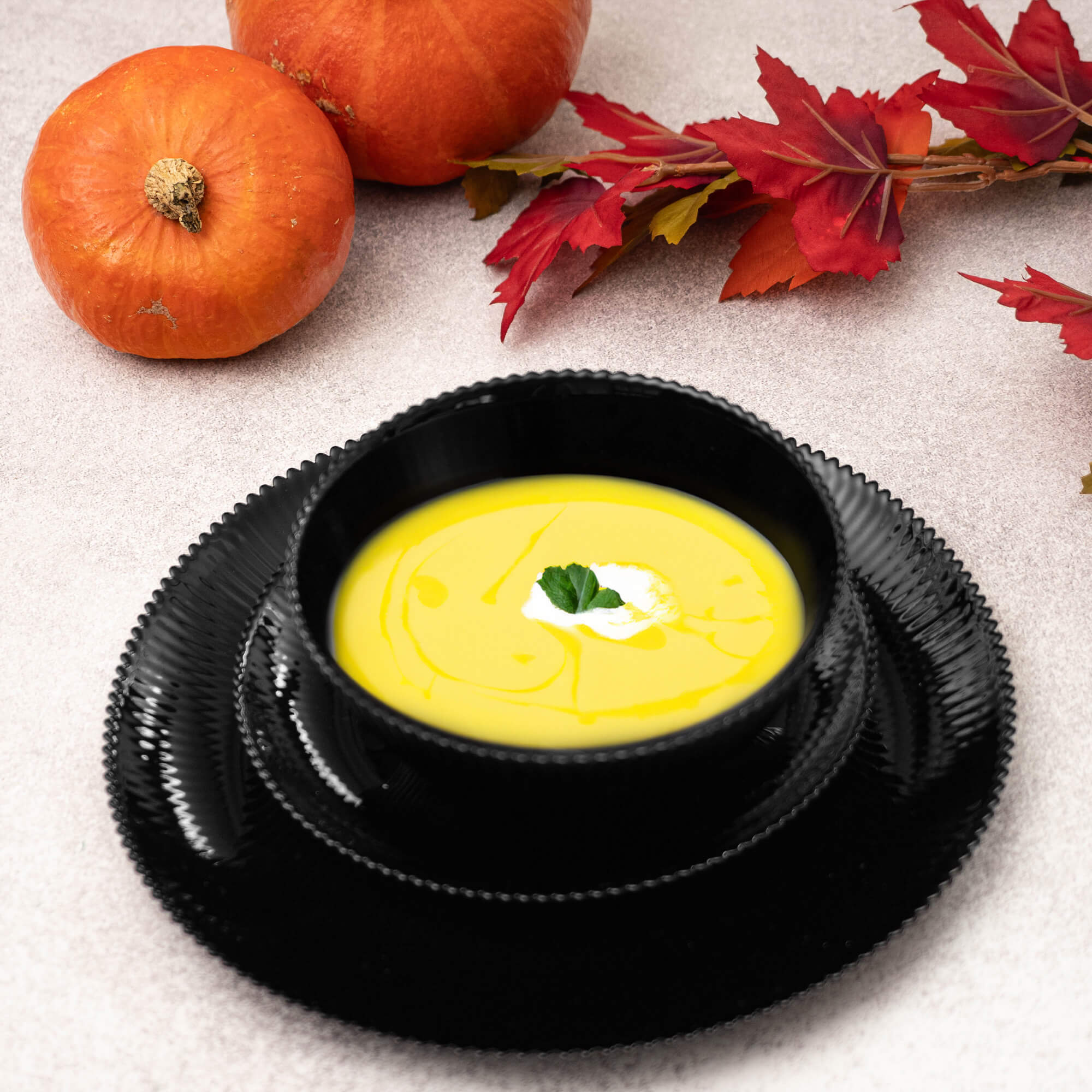 Zestaw obiadowy Regno czarny 6 kompletów