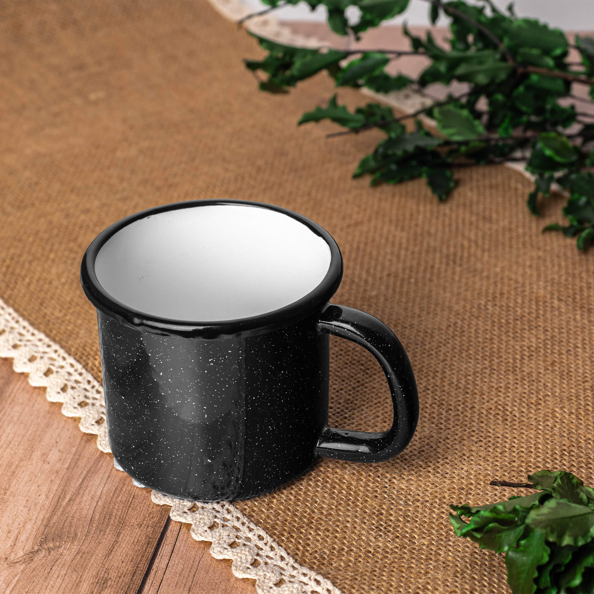 Kubek emaliowany Scerni 400 ml czarny