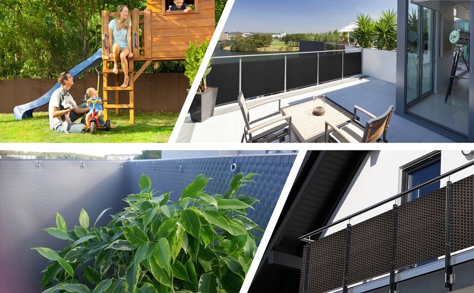 Osłona balkonowa Espa 90 x 700 cm, miodowa