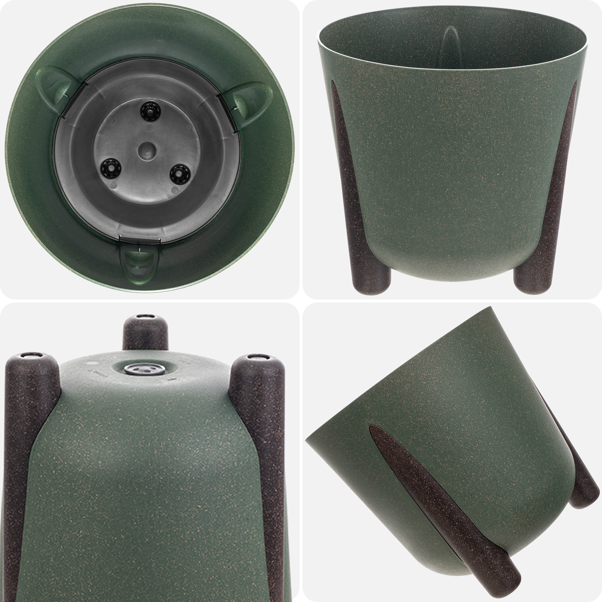 Doniczka osłonka Nauze 34cm zielona