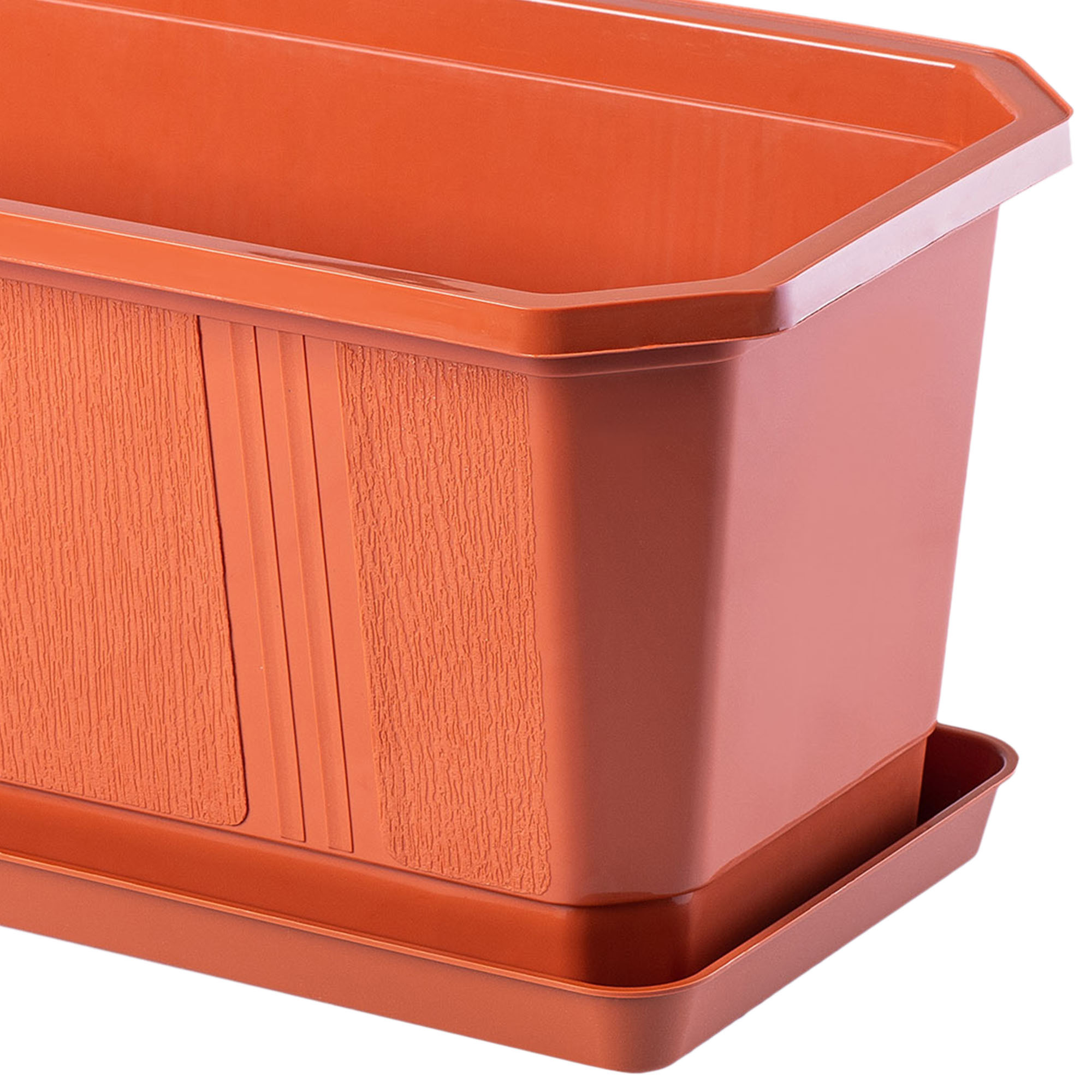 Doniczka balkonowa z uchwytami terakota Oste 40 cm, 4 szt.