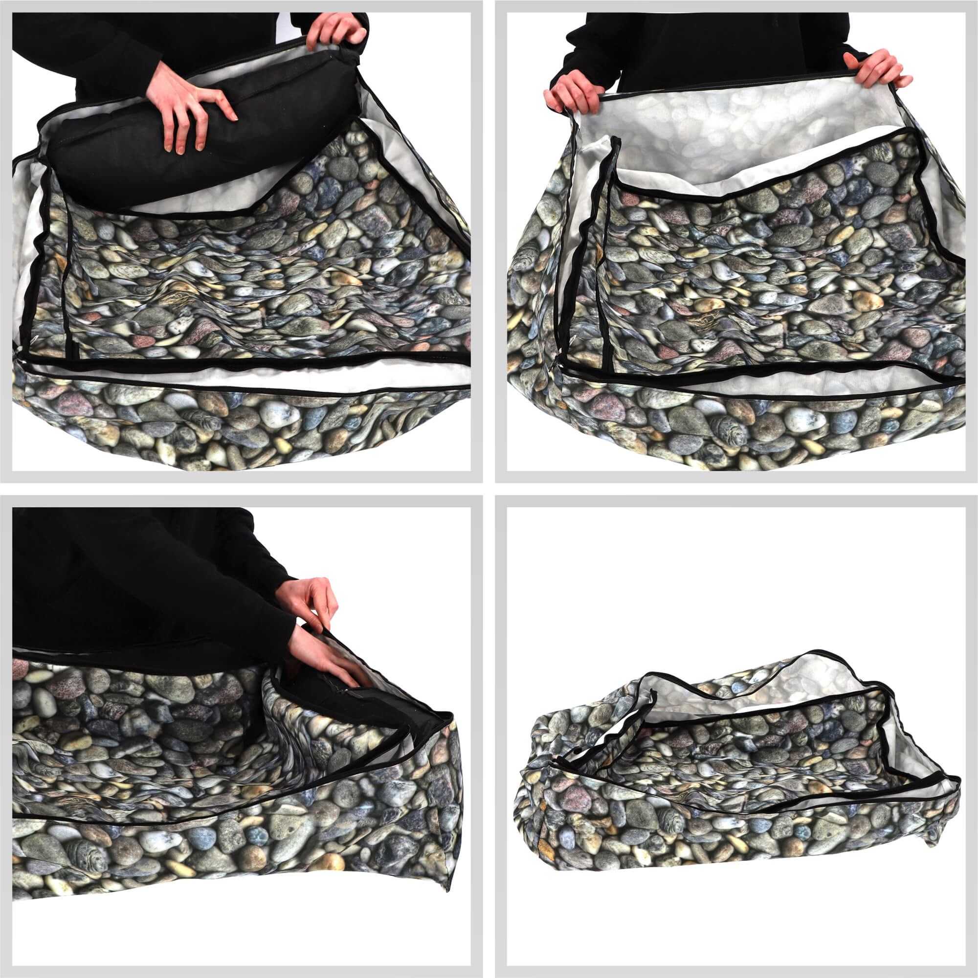 Legowisko dla zwierząt 80 x 70 cm, kamyki