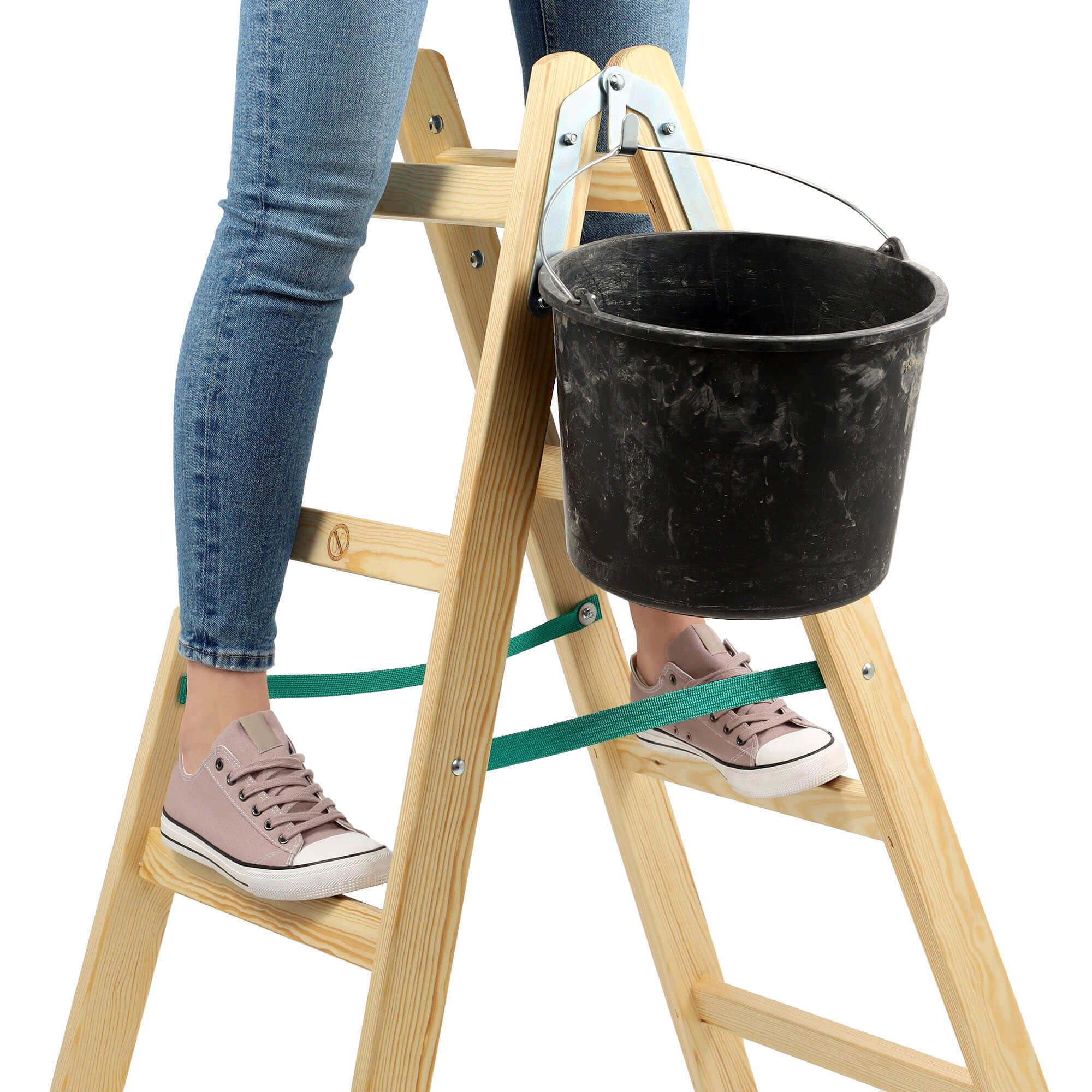 Drabina drewniana Salo, 5 stopni, 150 kg