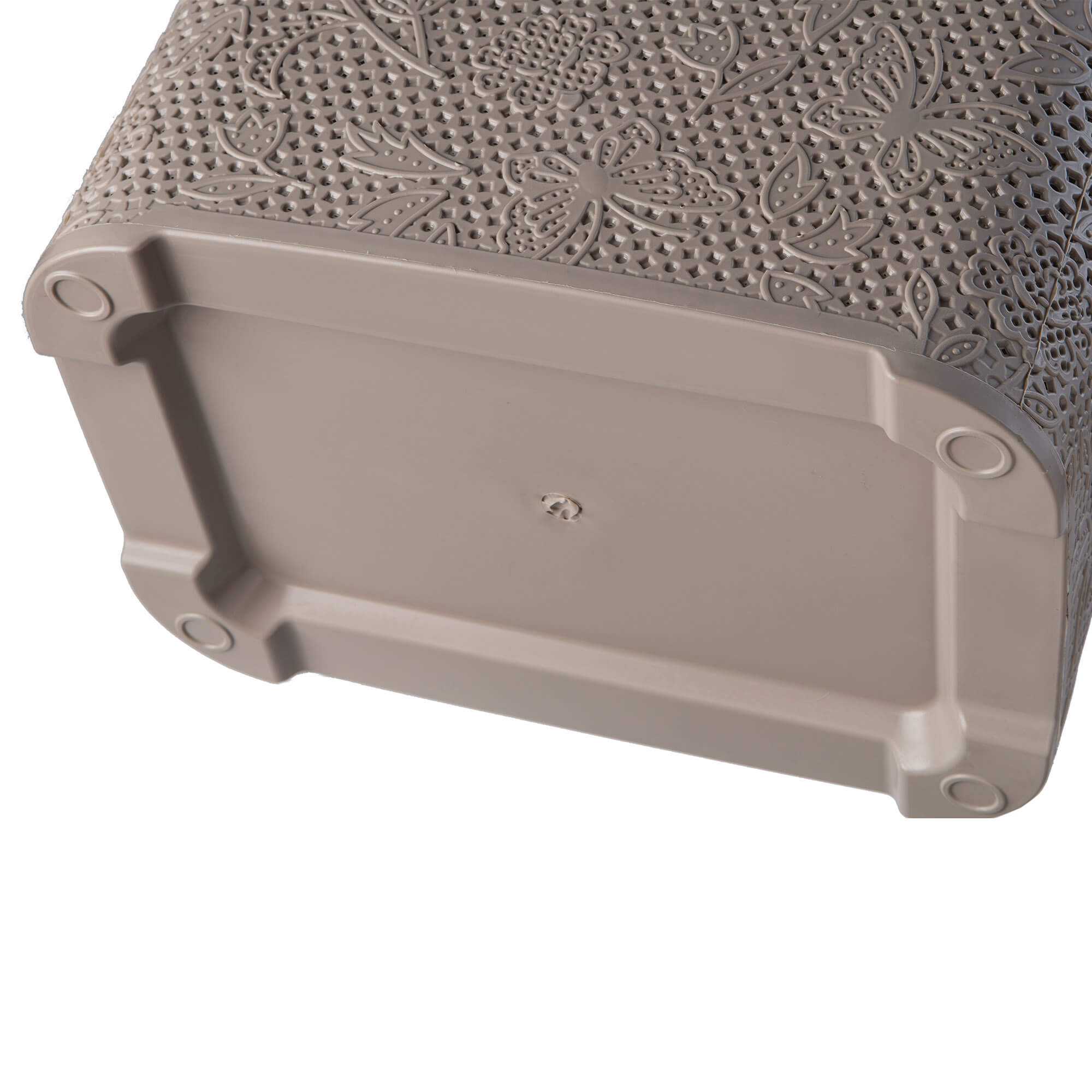 Kosz z pokrywą na bieliznę i ubrania Aglio 55L, beżowy