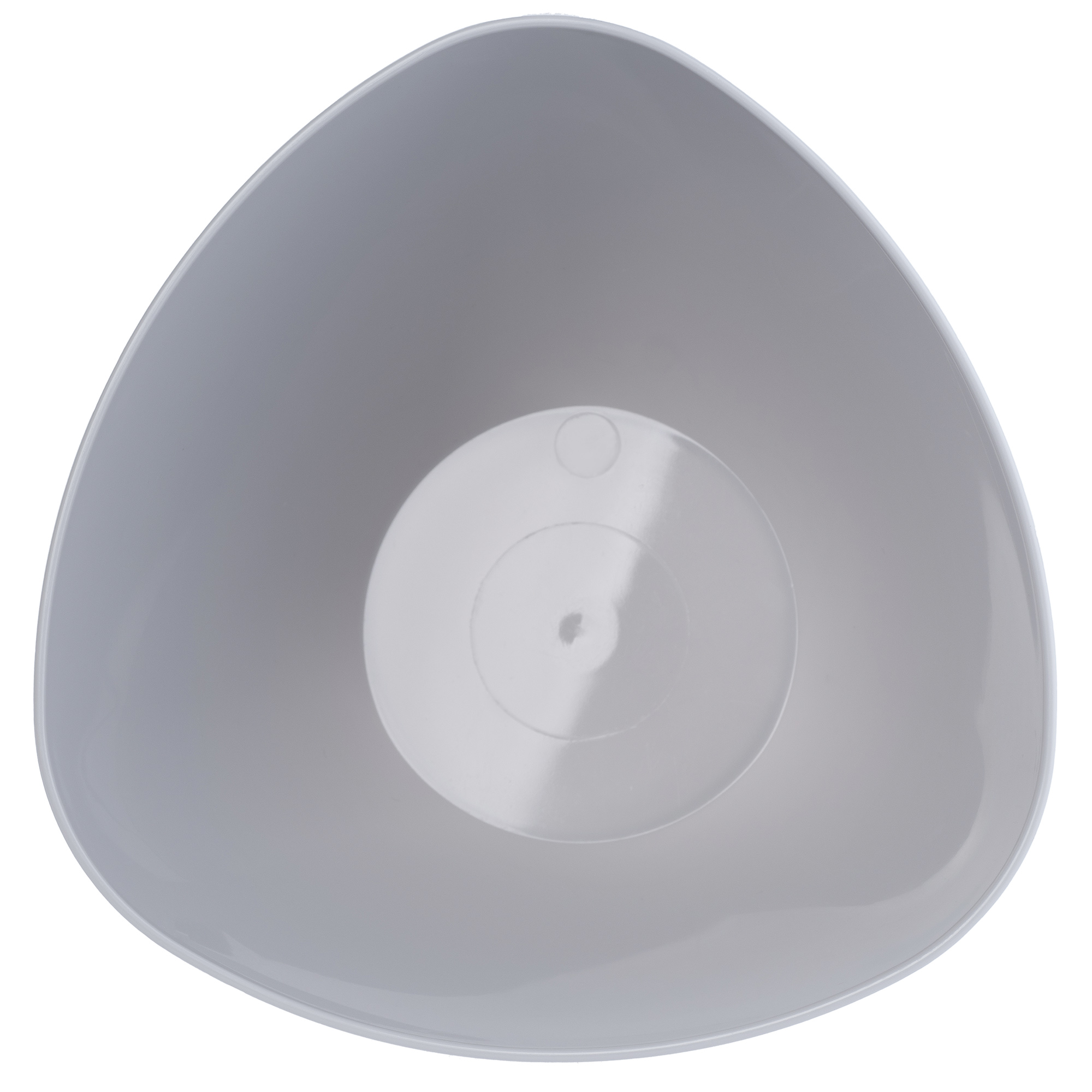 Doniczka trójkątna z podstawką 18 x 12 cm, szara