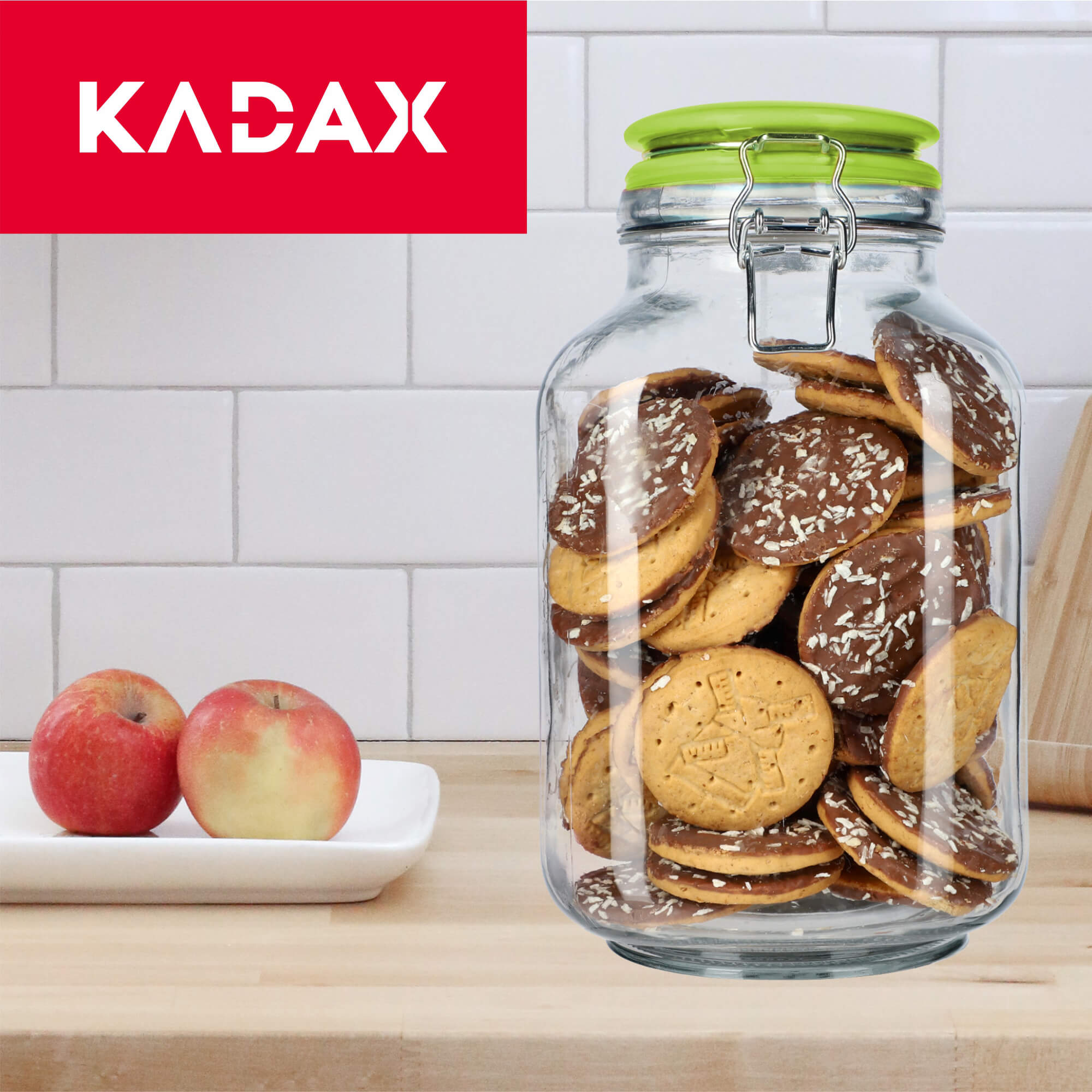 Słoik hermetyczny z ceramiczną pokrywą 2.8L zielony