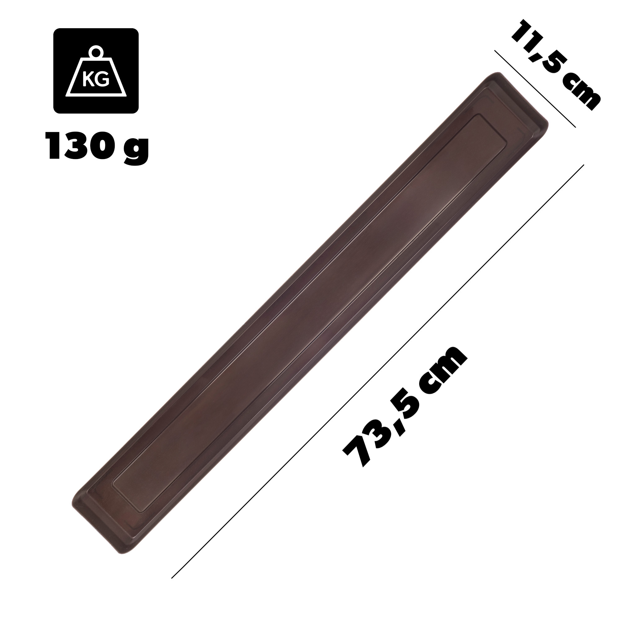 Skrzynka balkonowa z podstawką Paulin 80cm mokka