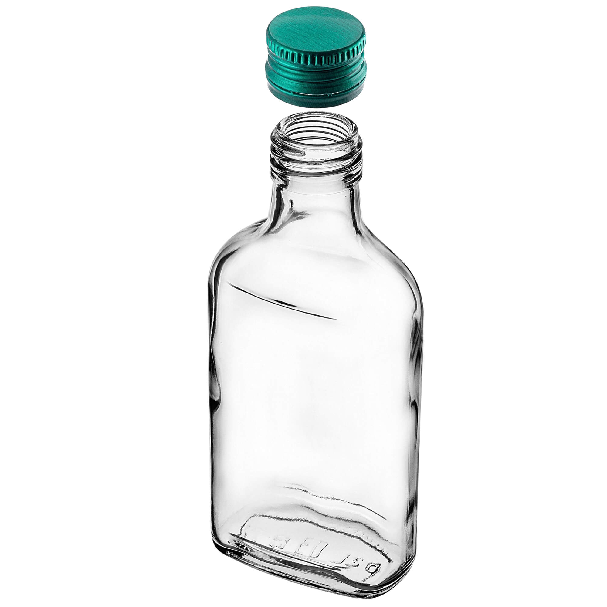 Butelka piersiówka Viane 200ml z zieloną zakrętką 1 szt.