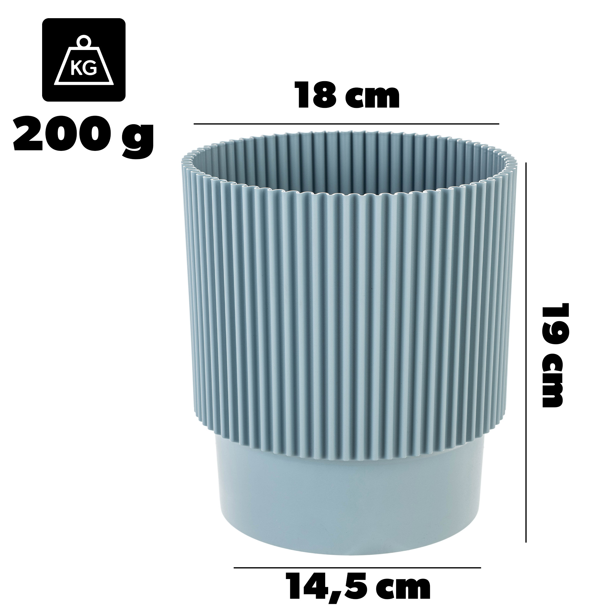 Doniczka na kwiaty Aldeia 18cm błękitny