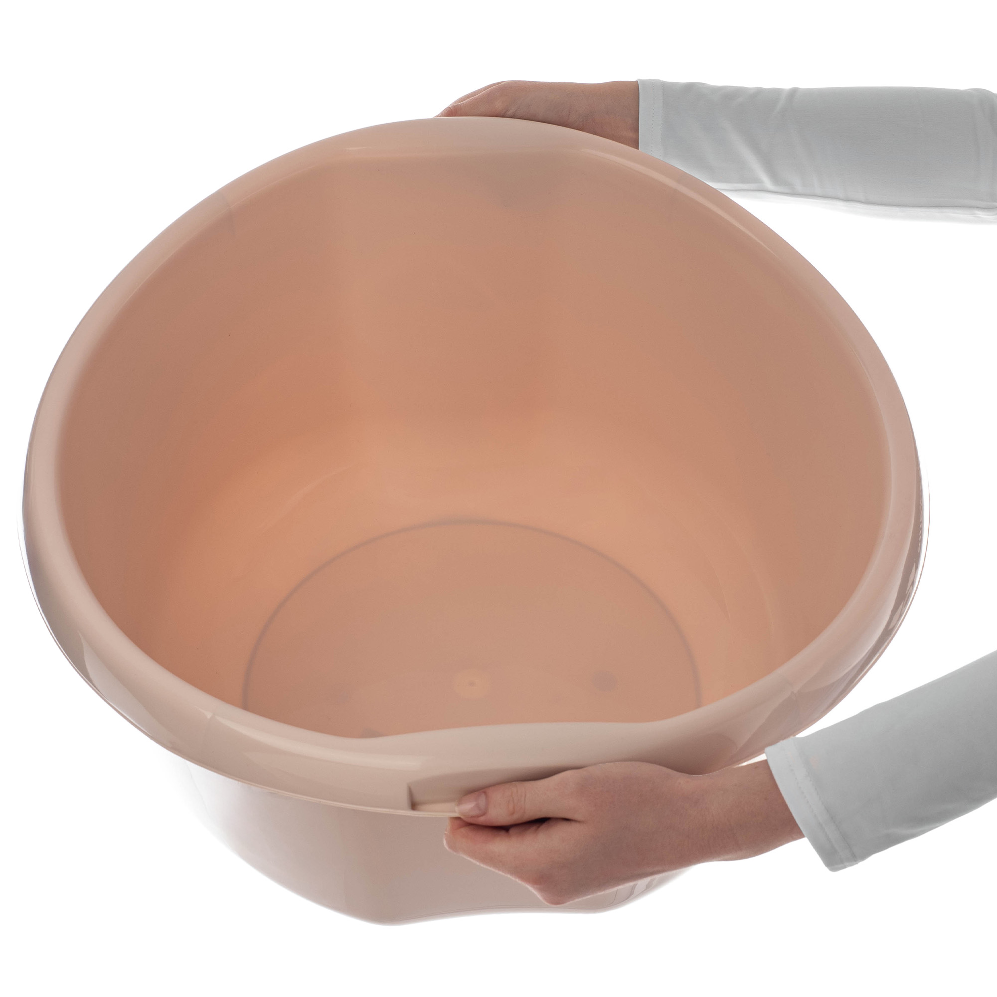 Miednica plastikowa z uchwytami Treix 30L jasny beż
