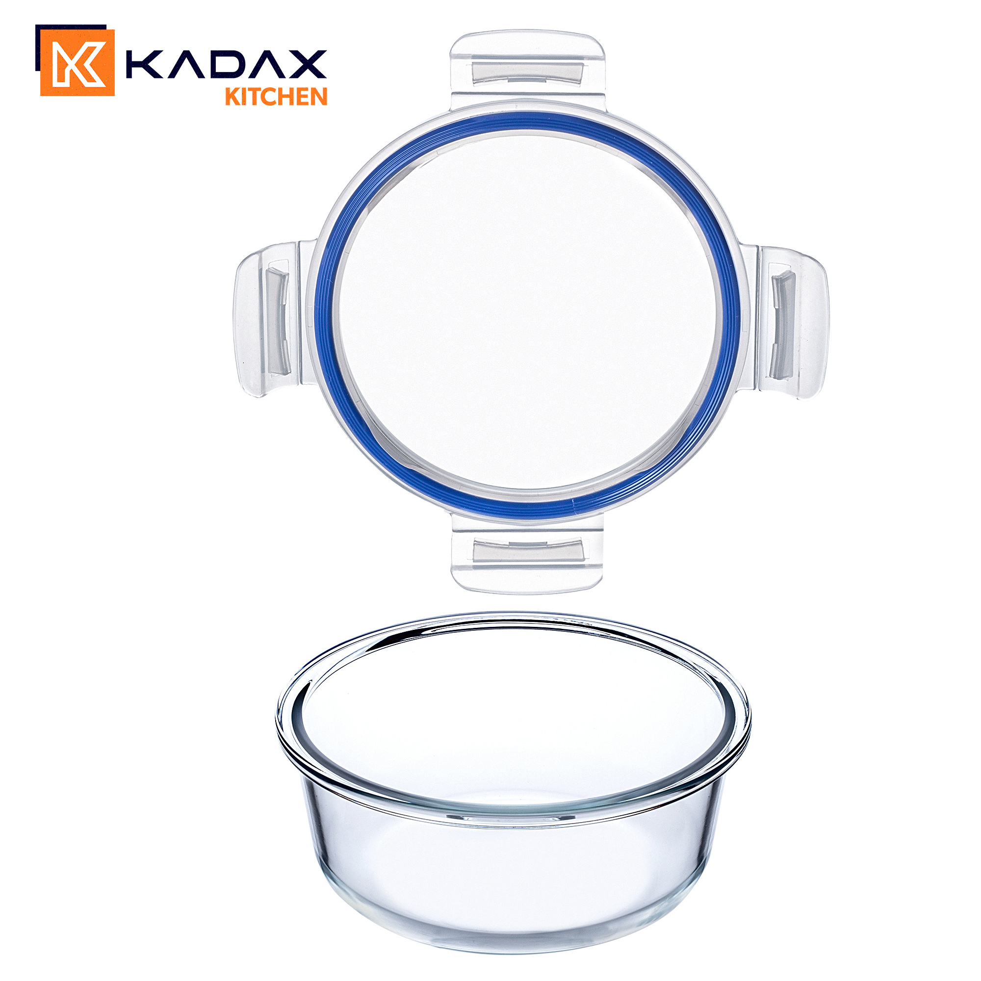 Szklany pojemnik na żywność Athie 1300ml okrągły