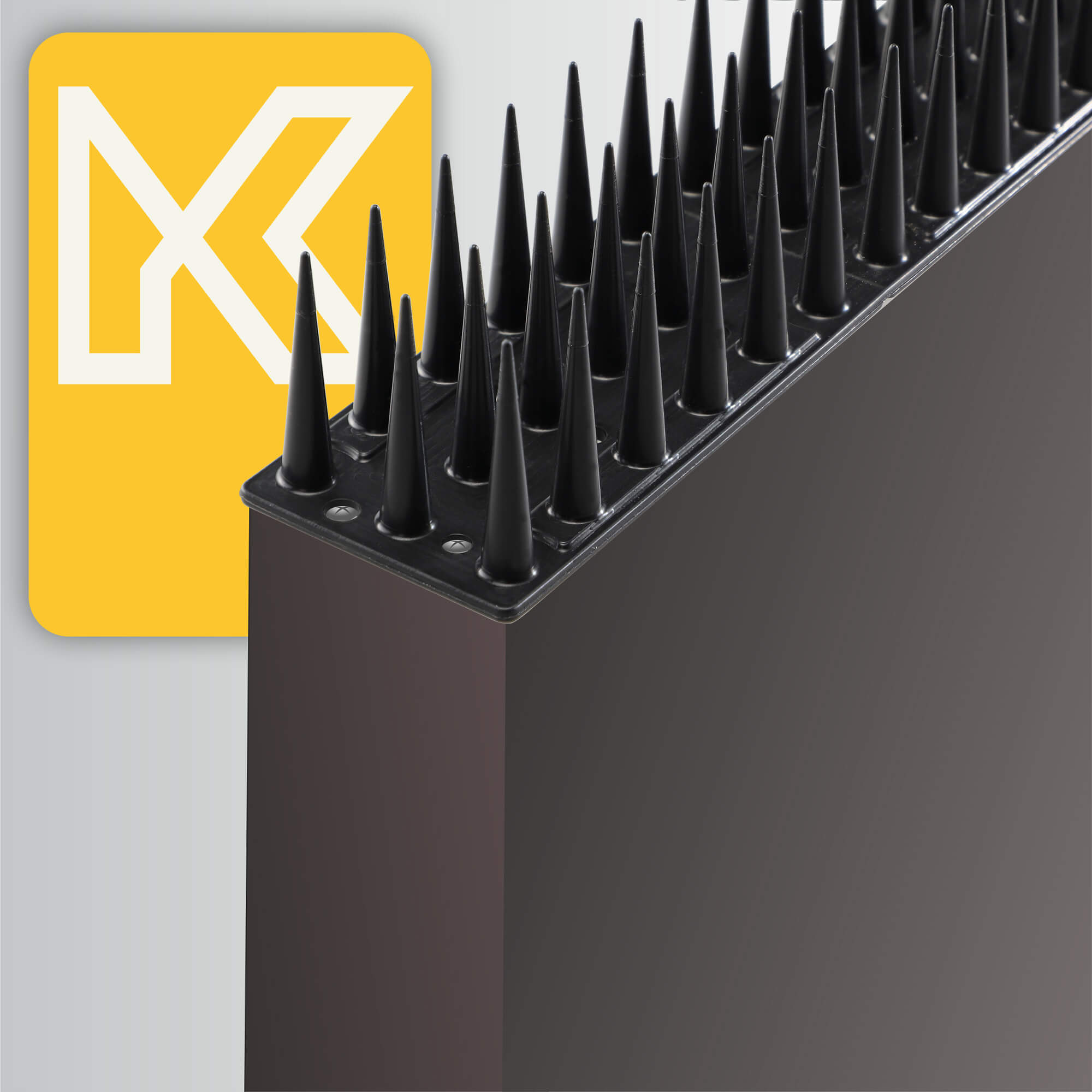 Plastikowe kolce ochronne na ptaki Arcas, czarne, 24 szt.