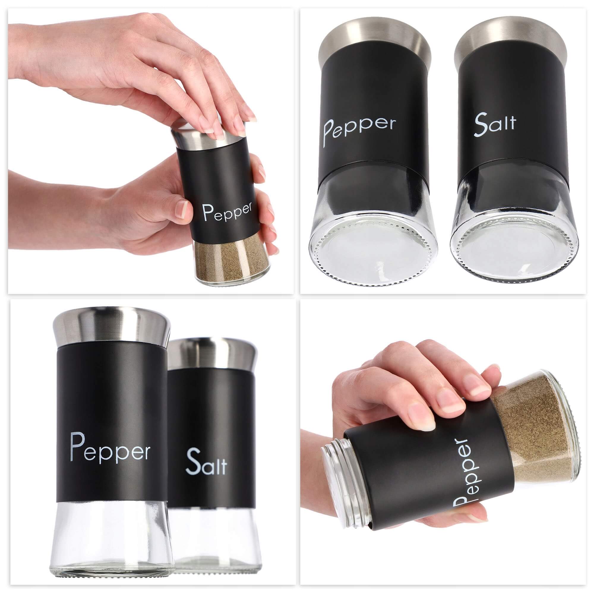 Przyprawnik do soli 150 ml, czarny