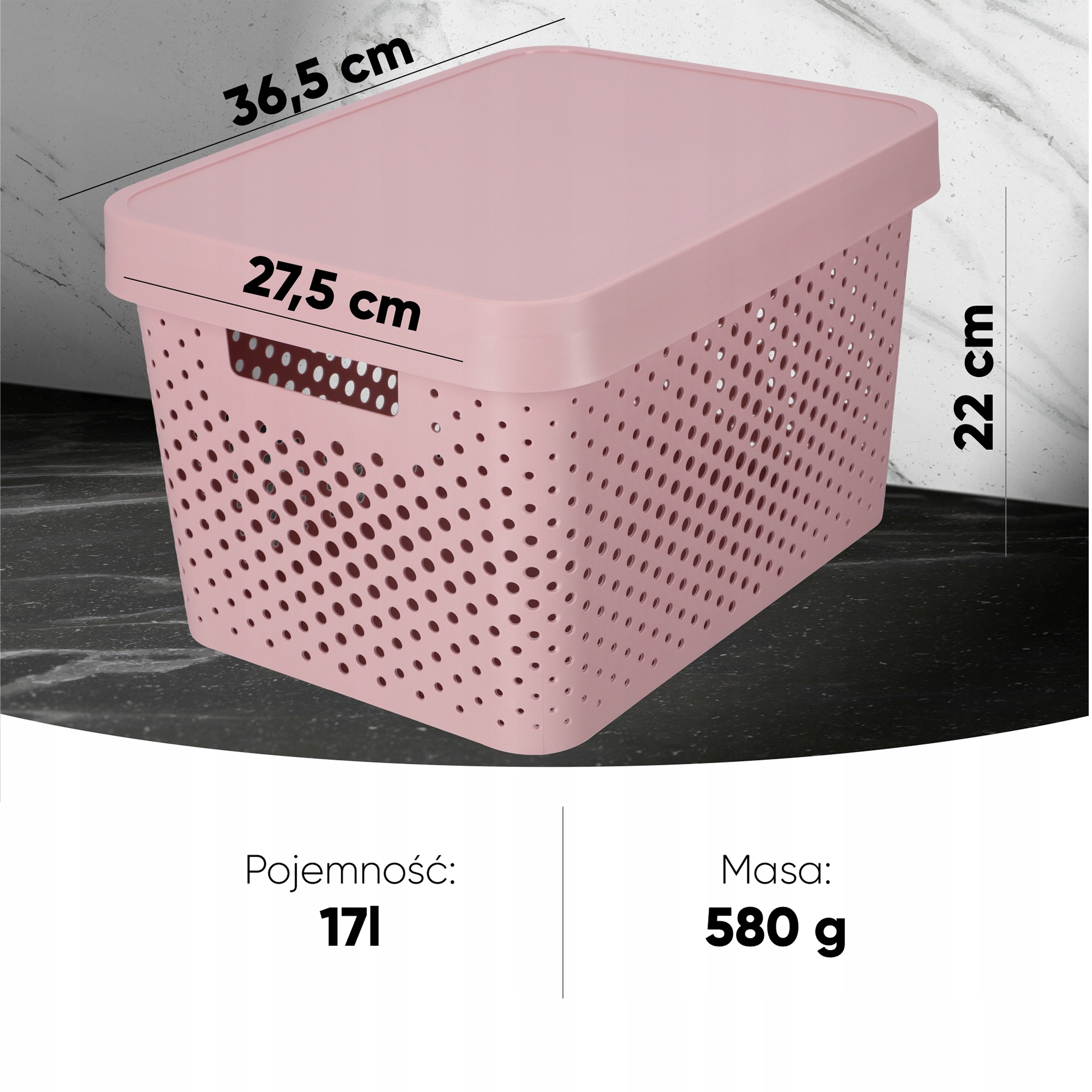 Pojemniki do przechowywania Curver Infinity 4,5 + 11 + 17L, różowe