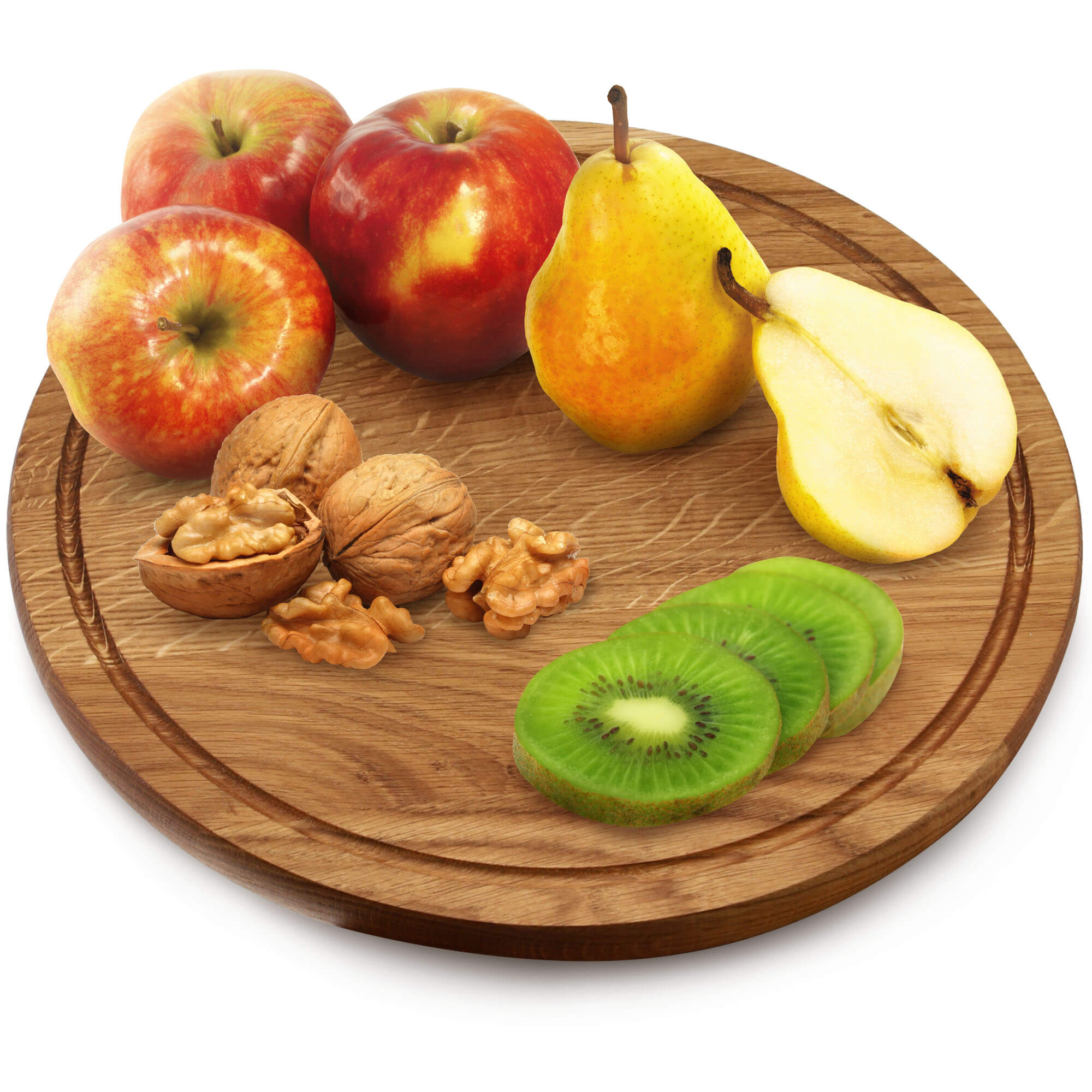 Okrągła, dębowa deska do krojenia 35 cm