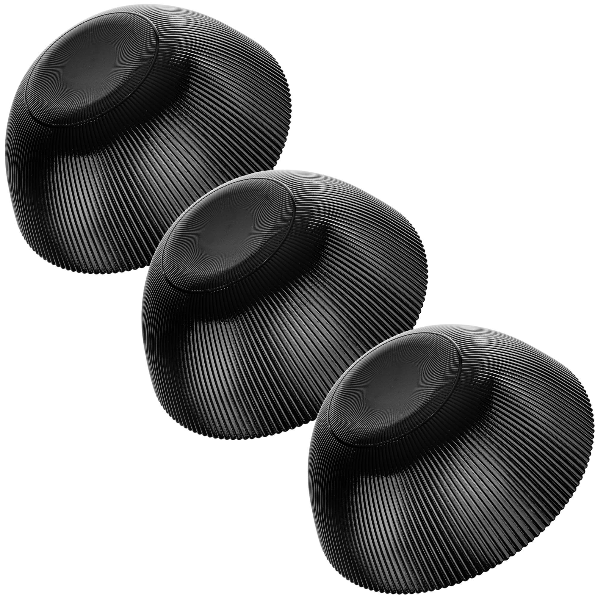 Salaterka szklana Regno 20.3 cm czarna 3 szt.