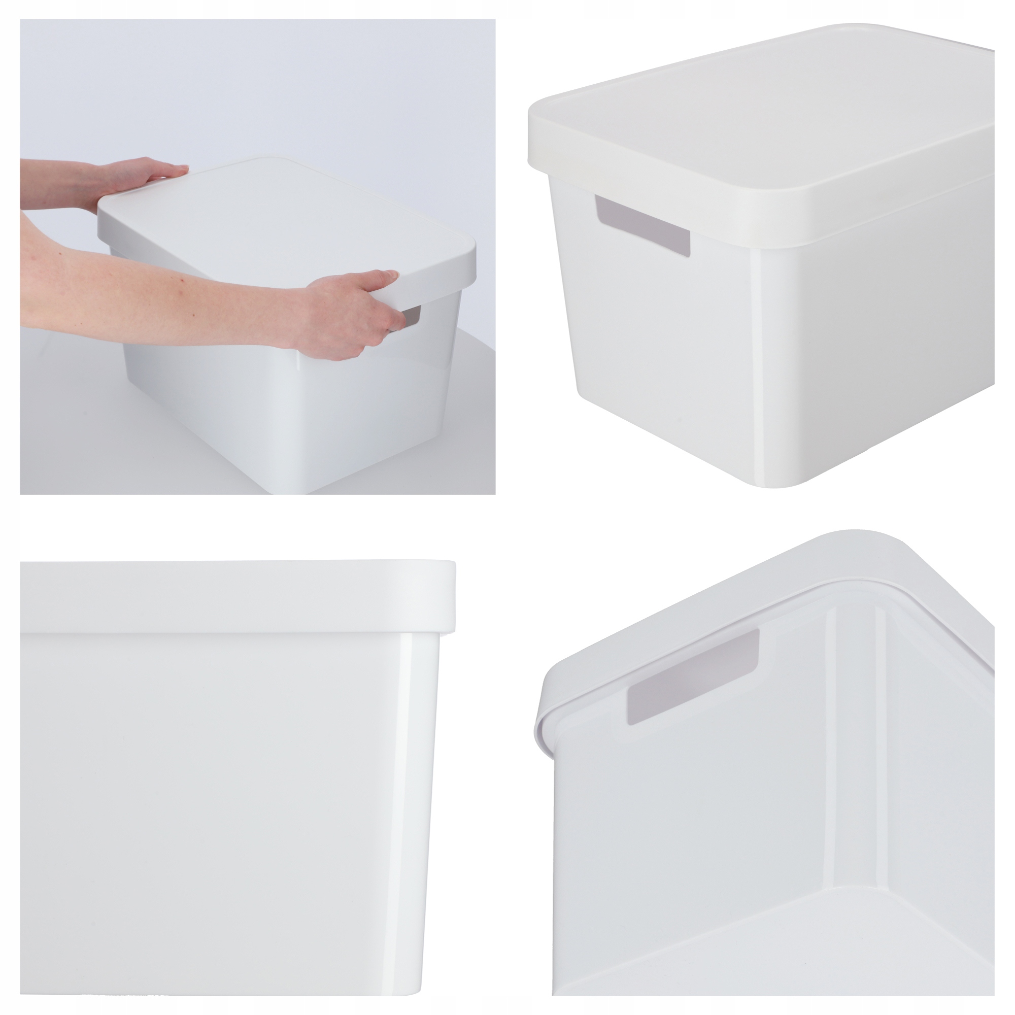 Pojemniki do przechowywania Curver Infinity 4.5+11+17L białe gładkie