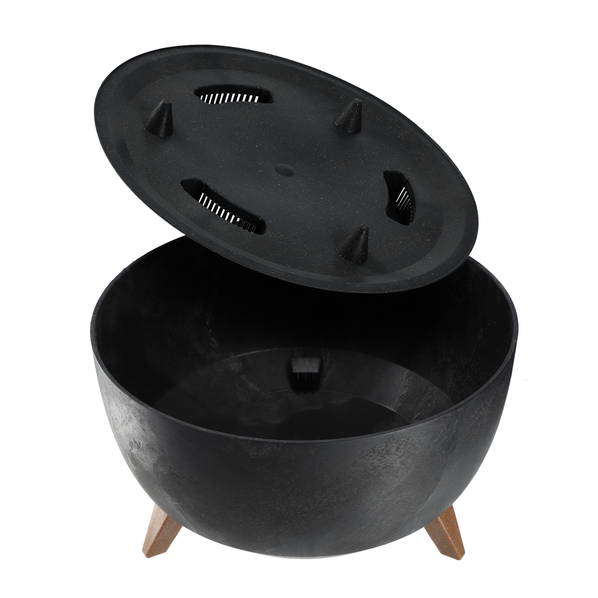 Misa na kwiaty z nóżkami Mably 47 cm czarny beton