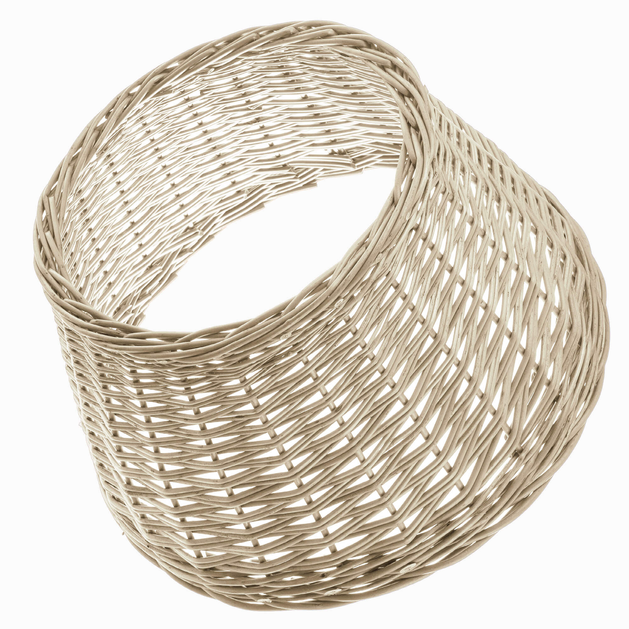 Osłona wiklinowa choinkowa naturalna Aliano 50cm biała